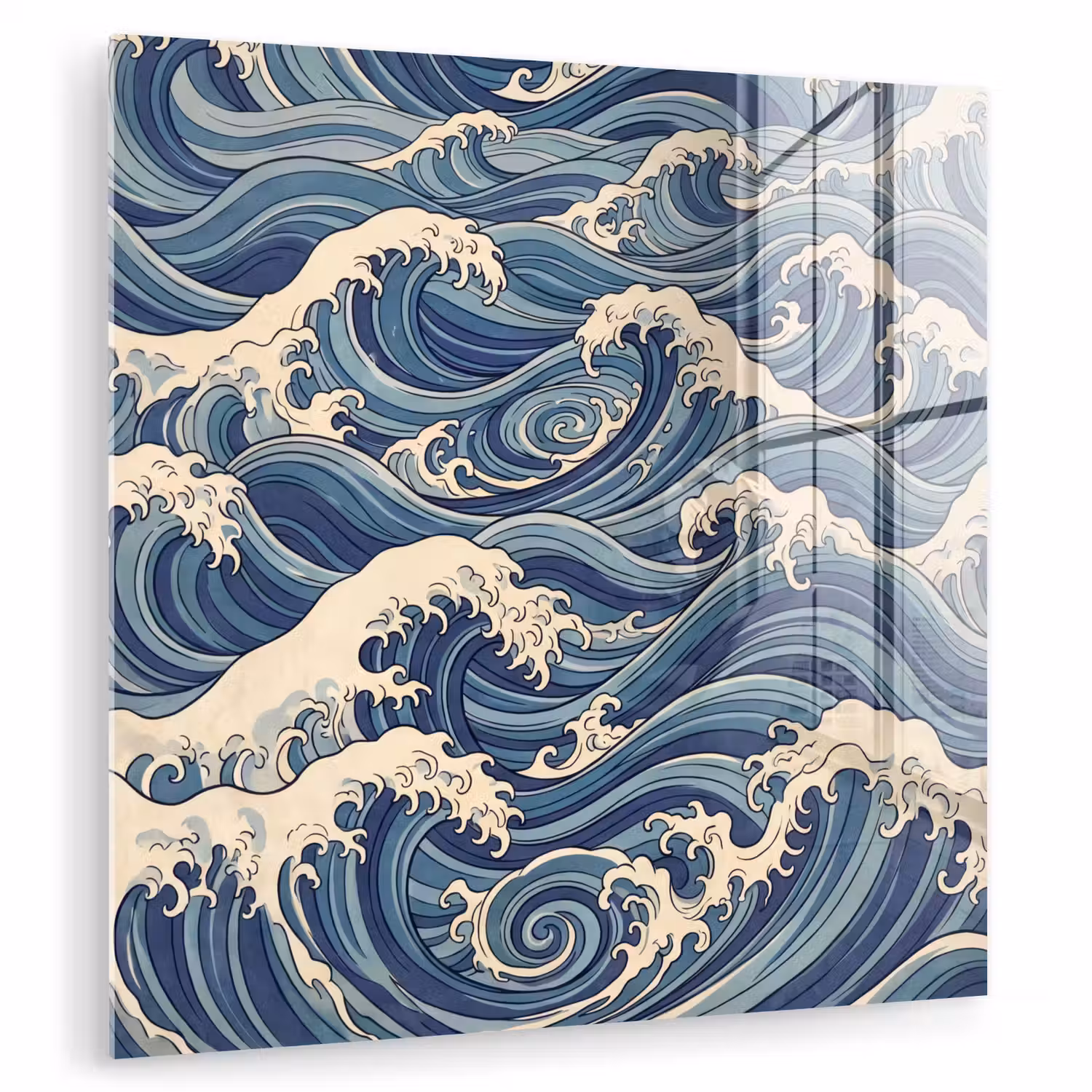 Golven - Zee - Natuur - Abstract - Blauw plexiglas 5mm klein -zzzproduct_nieuw