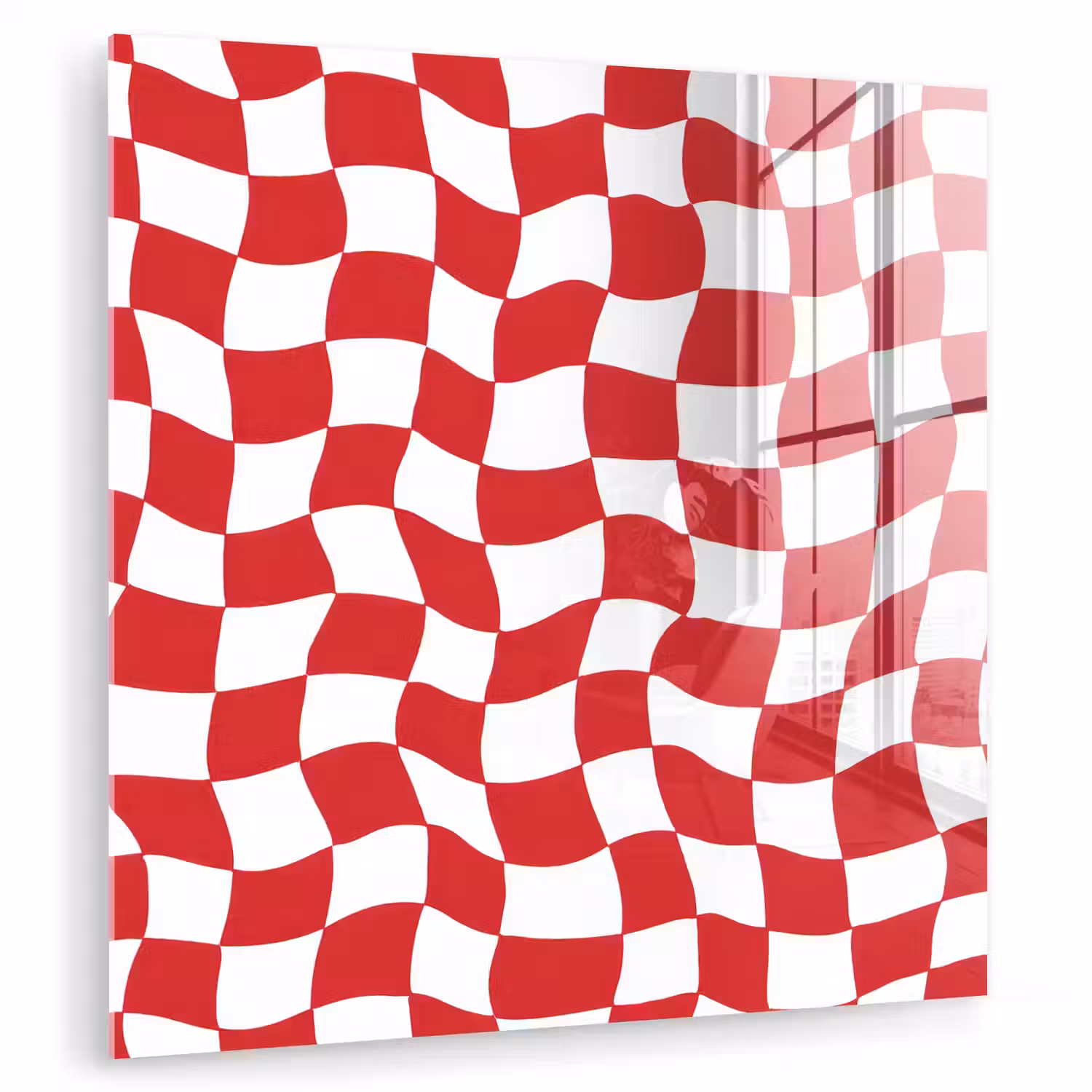 Golvend - Patroon - Rood plexiglas 5mm klein 11 -zzzproduct_nieuw