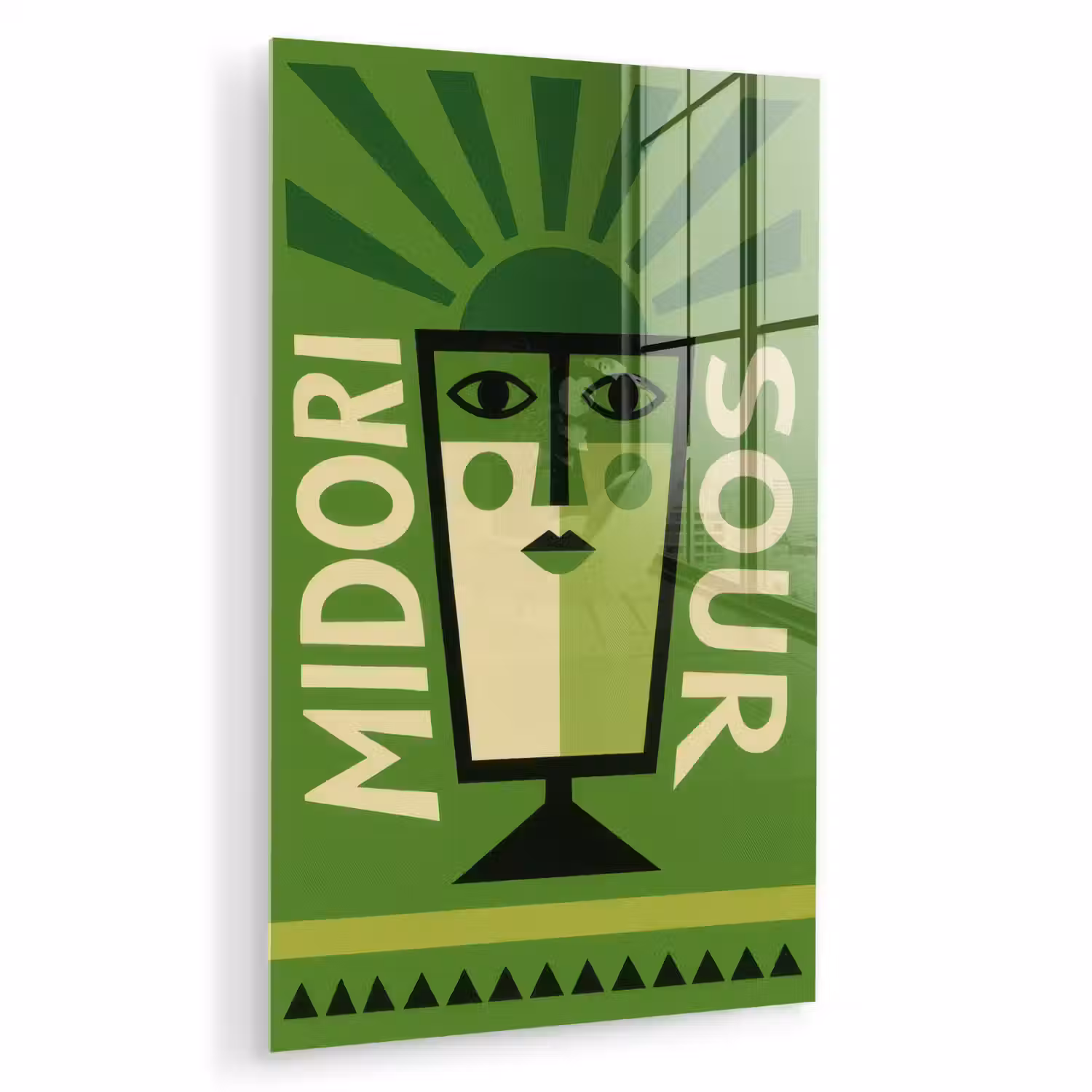 Grafisch - Art - Cocktail - Groen plexiglas 5mm klein -zzzproduct_nieuw