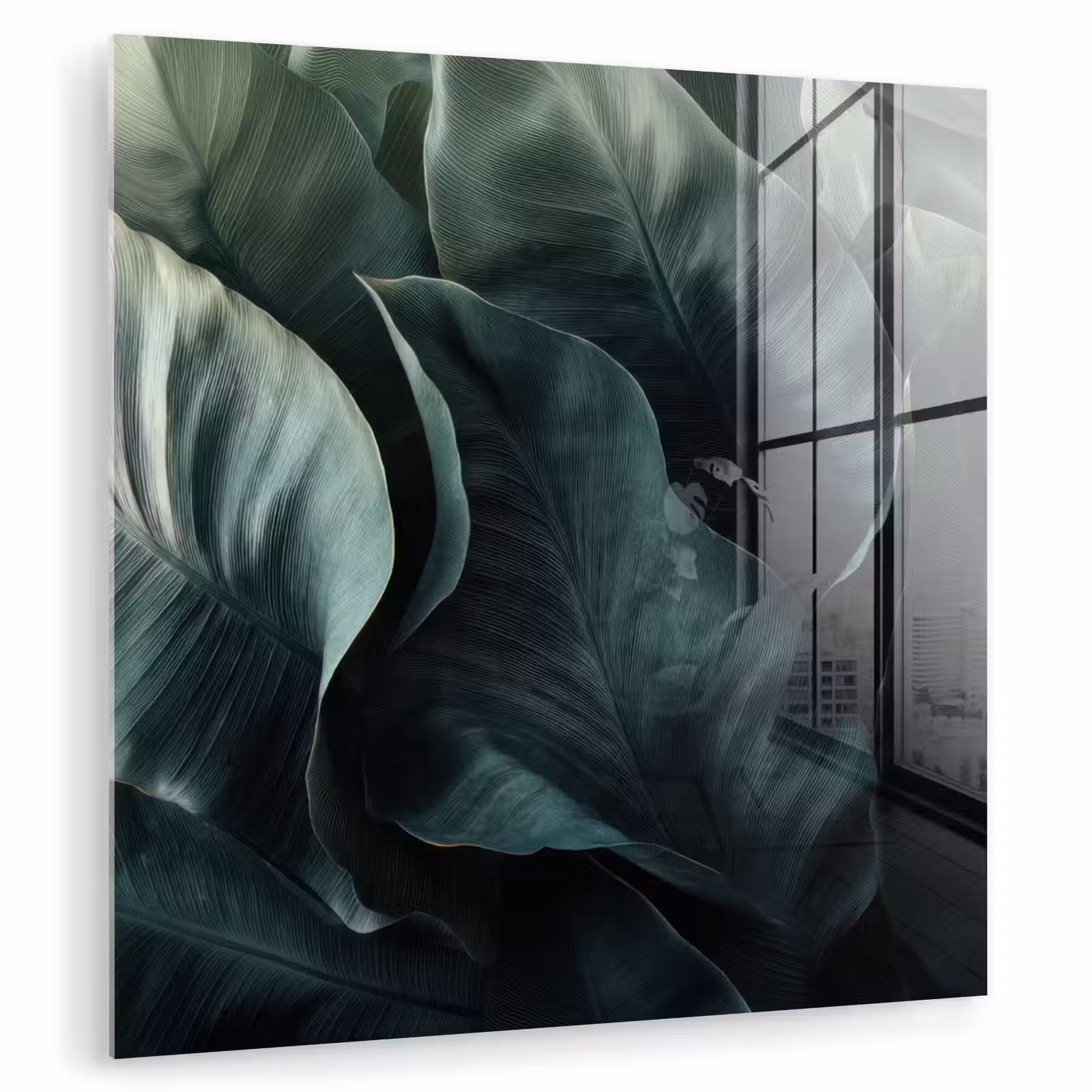 Groen - Bladeren - Glad - Nerven plexiglas 5mm klein -zzzproduct_nieuw