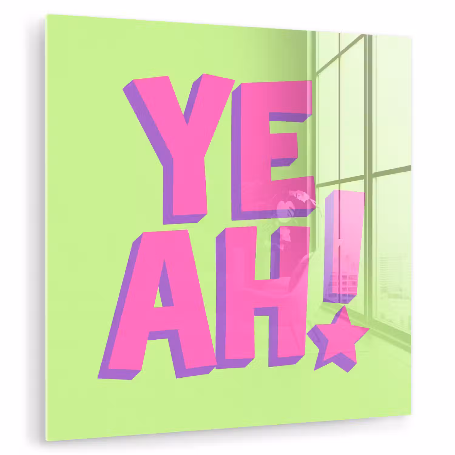Groen - Neon - Quote plexiglas 5mm klein -zzzproduct_nieuw