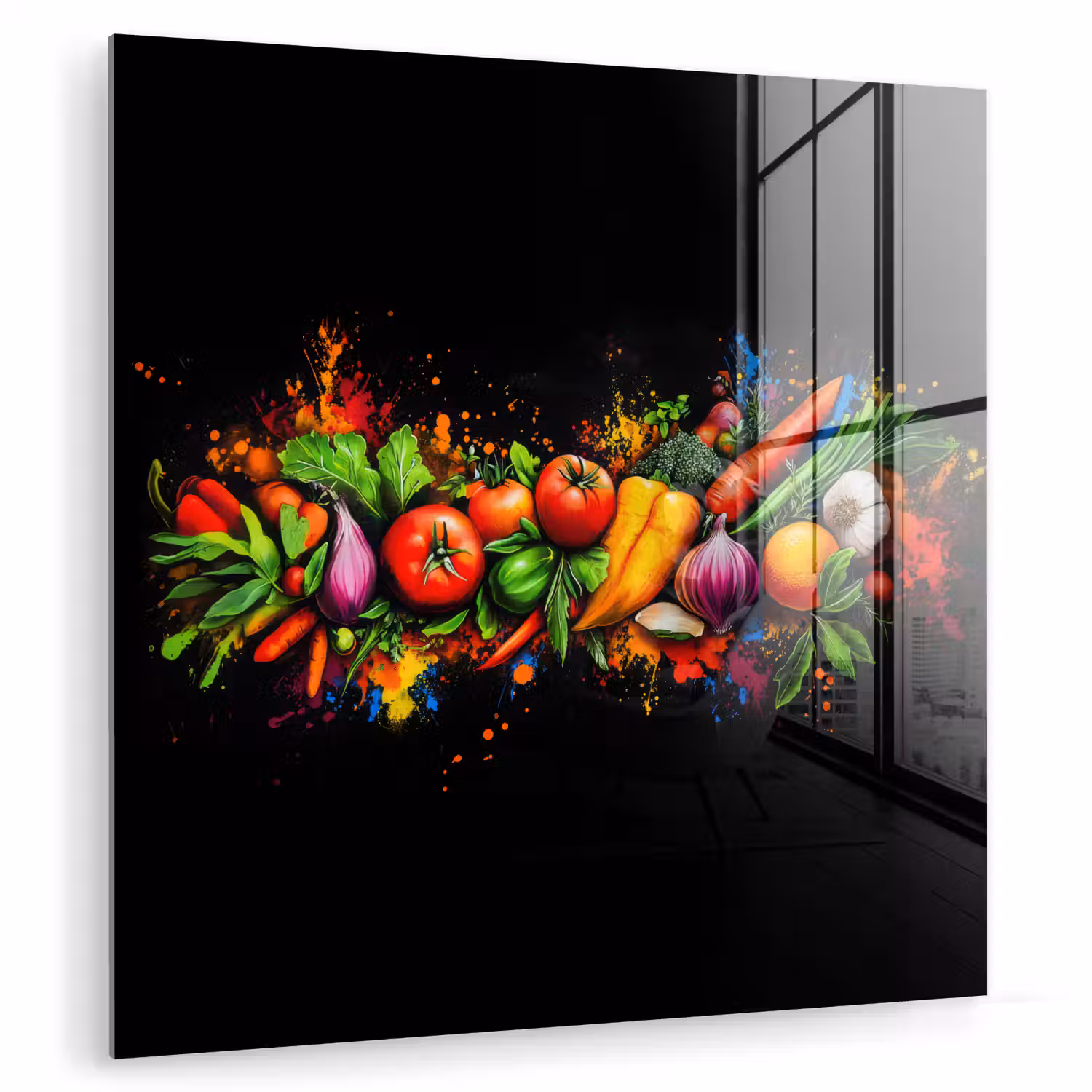 Groente - Eten - Kruiden - Graffiti - Koken plexiglas 5mm klein -zzzproduct_nieuw