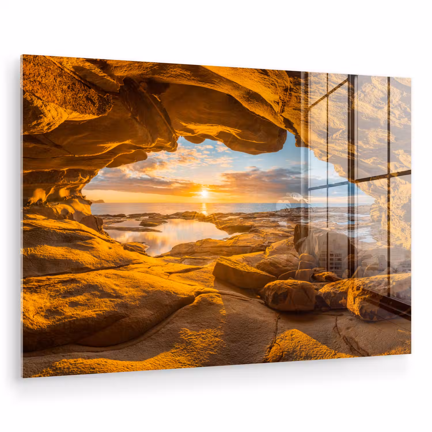 Grot - Zee - Horizon - Zonsondergang plexiglas 5mm klein -zzzproduct_nieuw