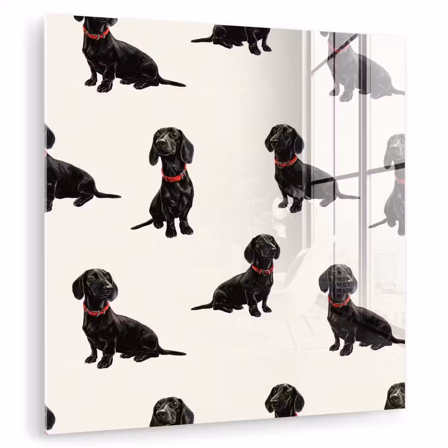 Hond - Patroon - Zwart plexiglas 5mm klein 11 -zzzproduct_nieuw