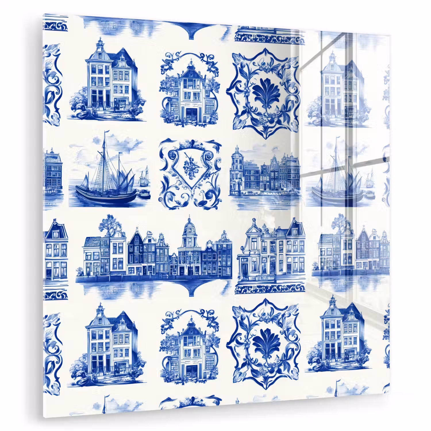 Huizen - Schepen - Blauw plexiglas 5mm klein 11 -zzzproduct_nieuw
