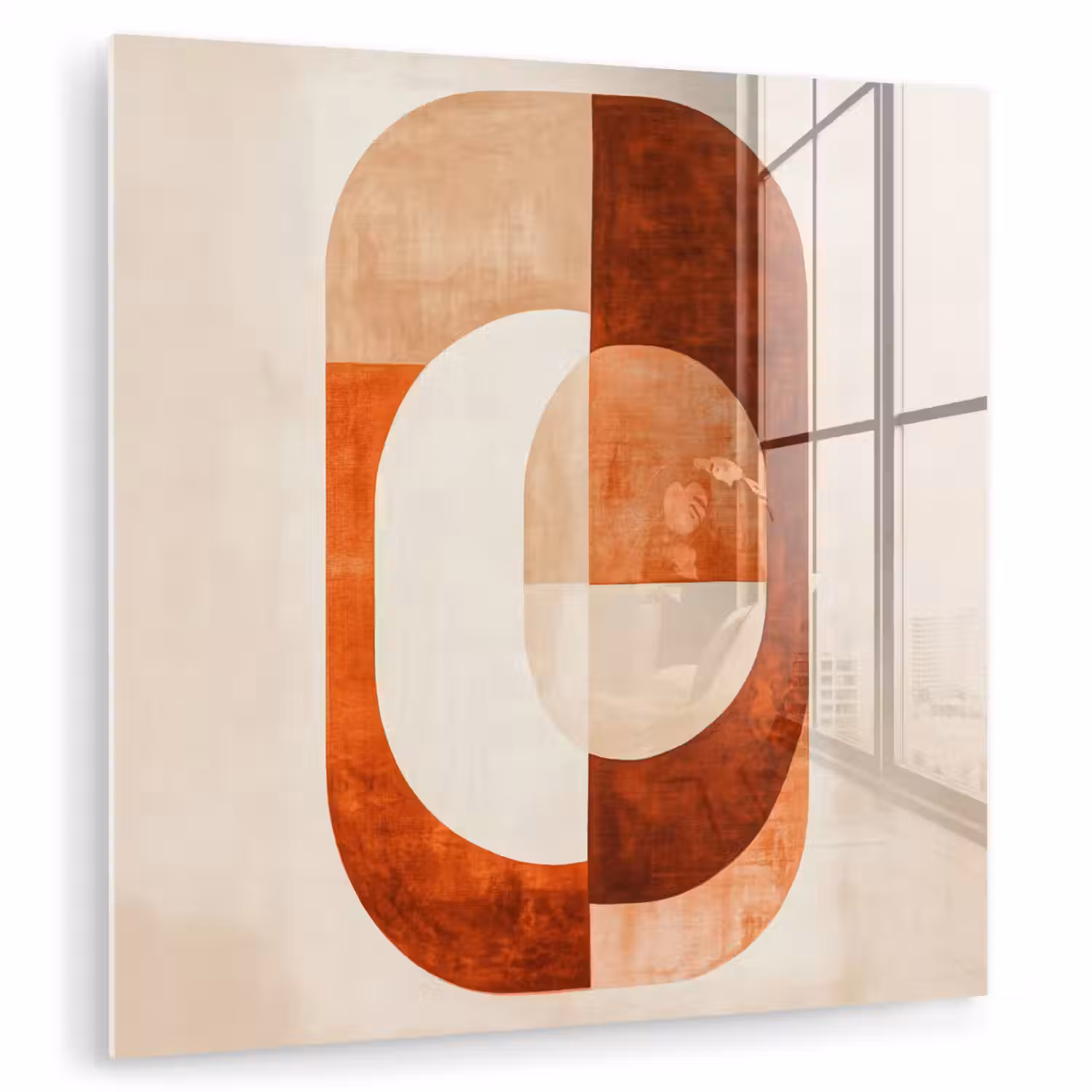 Illustratie - Abstract - Vormen - Rood plexiglas 5mm klein -zzzproduct_nieuw