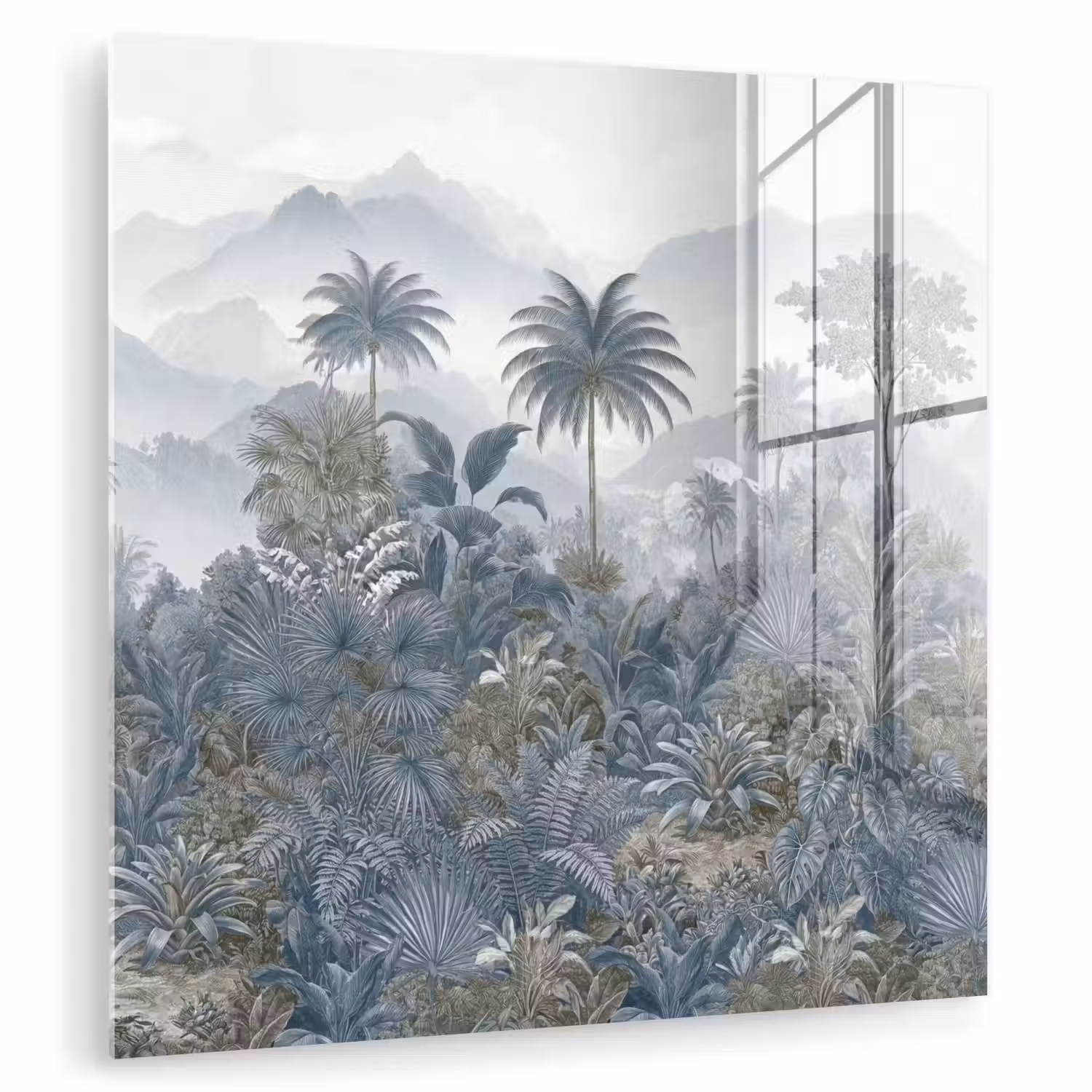 Jungle - Landschap - Blauw plexiglas 5mm klein -zzzproduct_nieuw