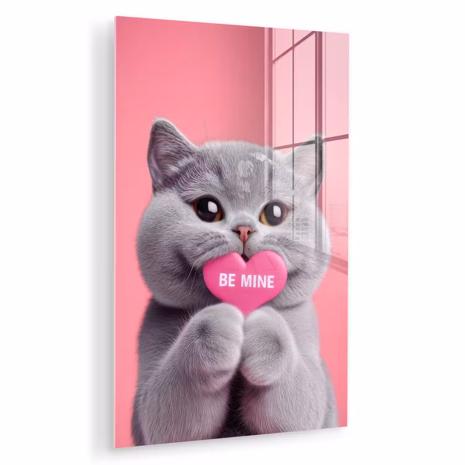 Kat - Valentijn - Roze - Liefde plexiglas 5mm klein -zzzproduct_nieuw