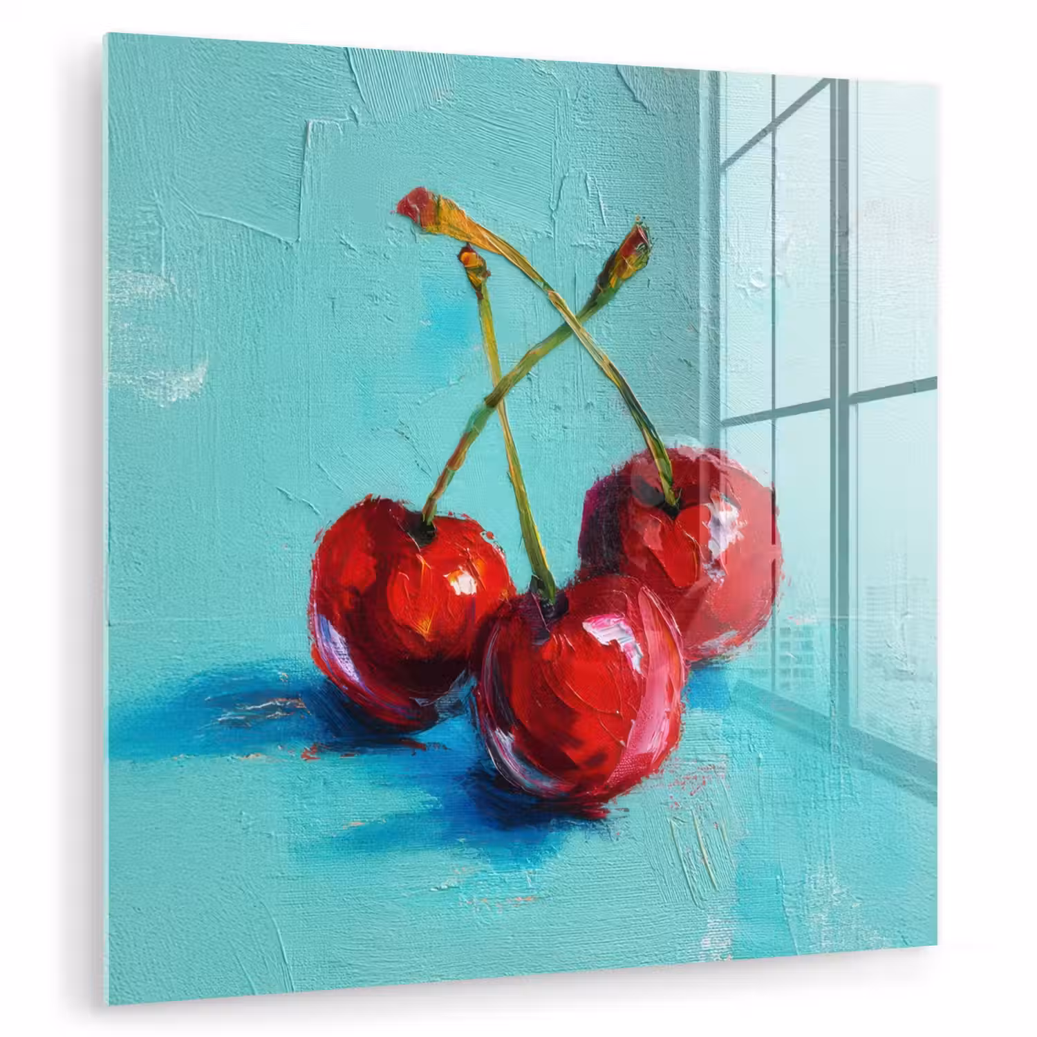 Kersen - Rood - Drie - Geverfd plexiglas 5mm klein -zzzproduct_nieuw