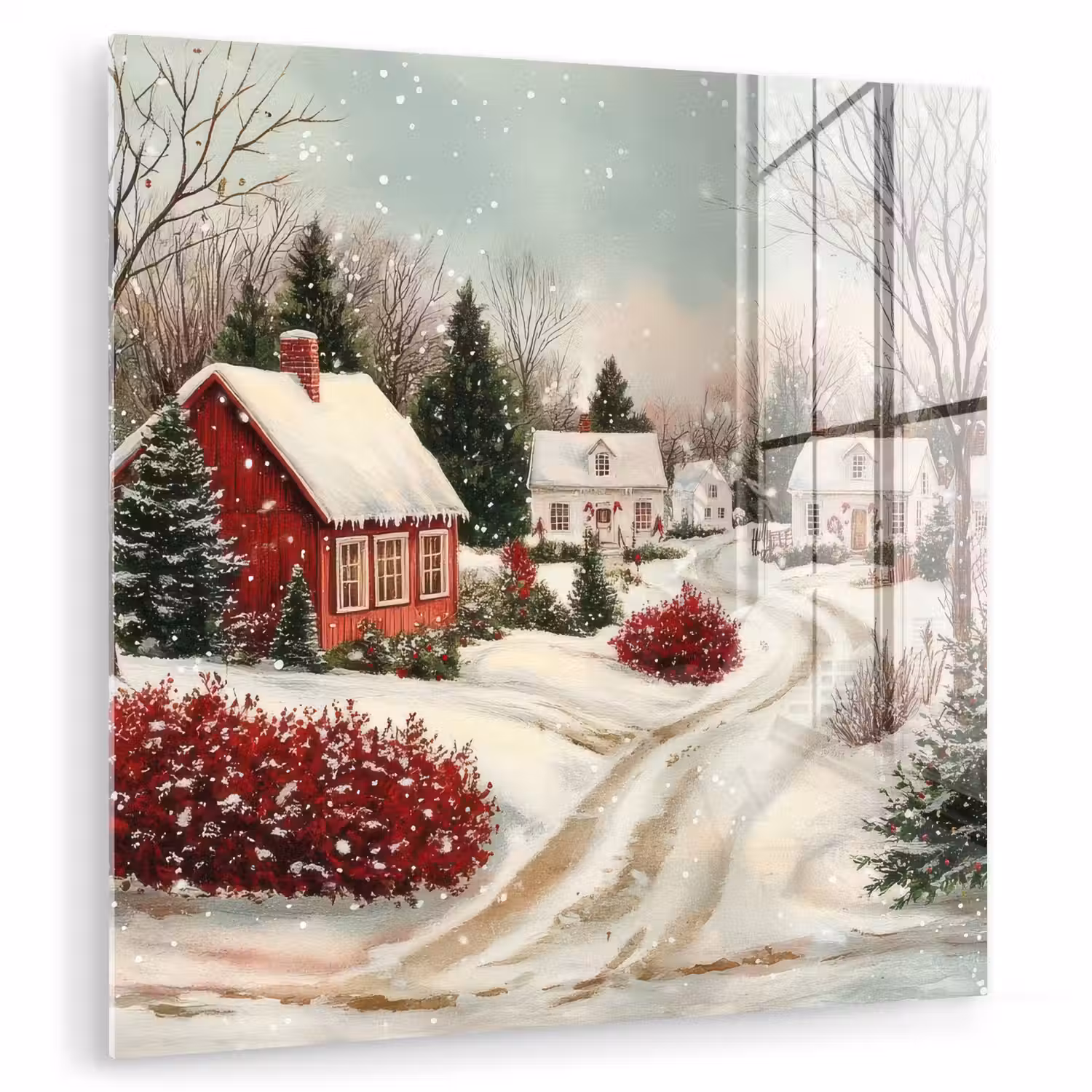 Kerstsfeer - Landelijk - Rood plexiglas 5mm klein -zzzproduct_nieuw