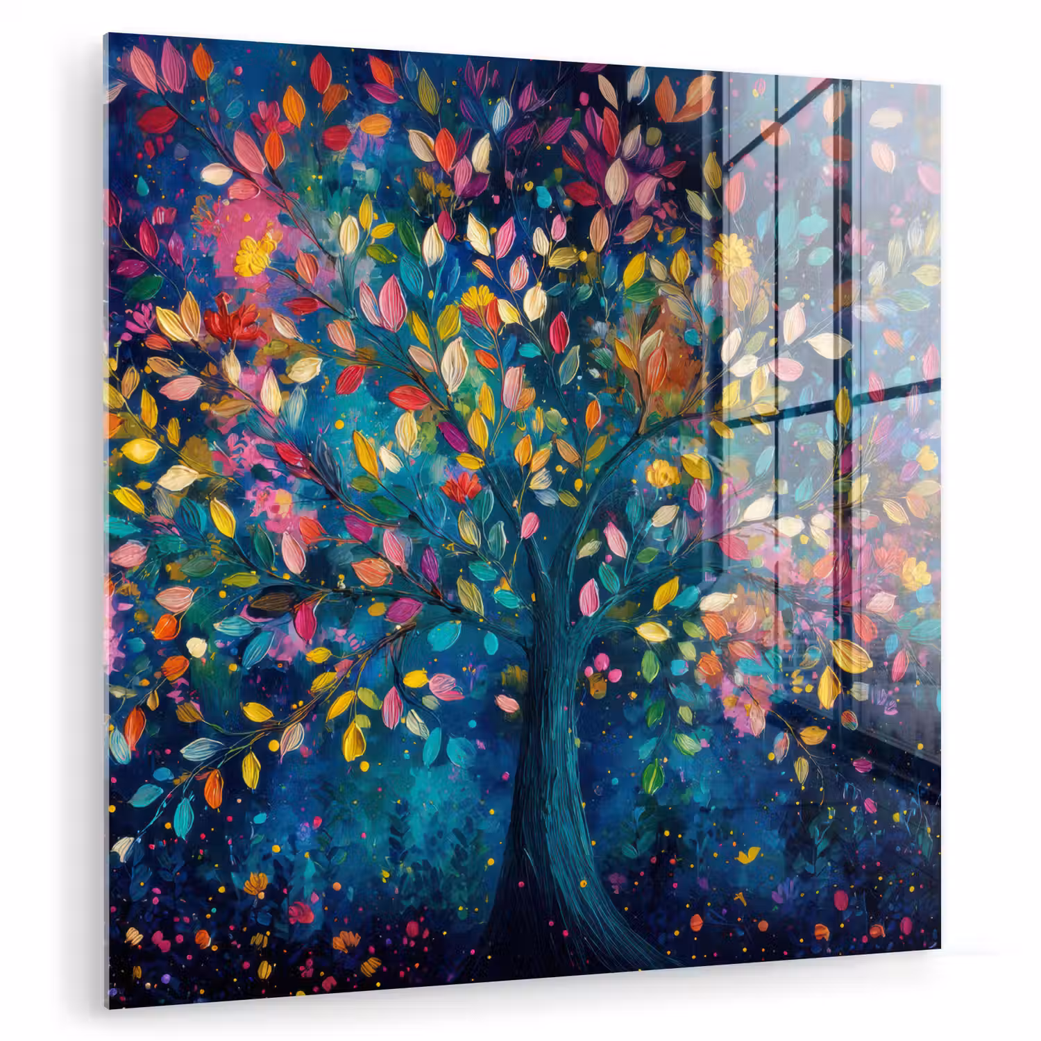 Kleurrijk - Boom - Magisch - Abstract plexiglas 5mm klein -zzzproduct_nieuw