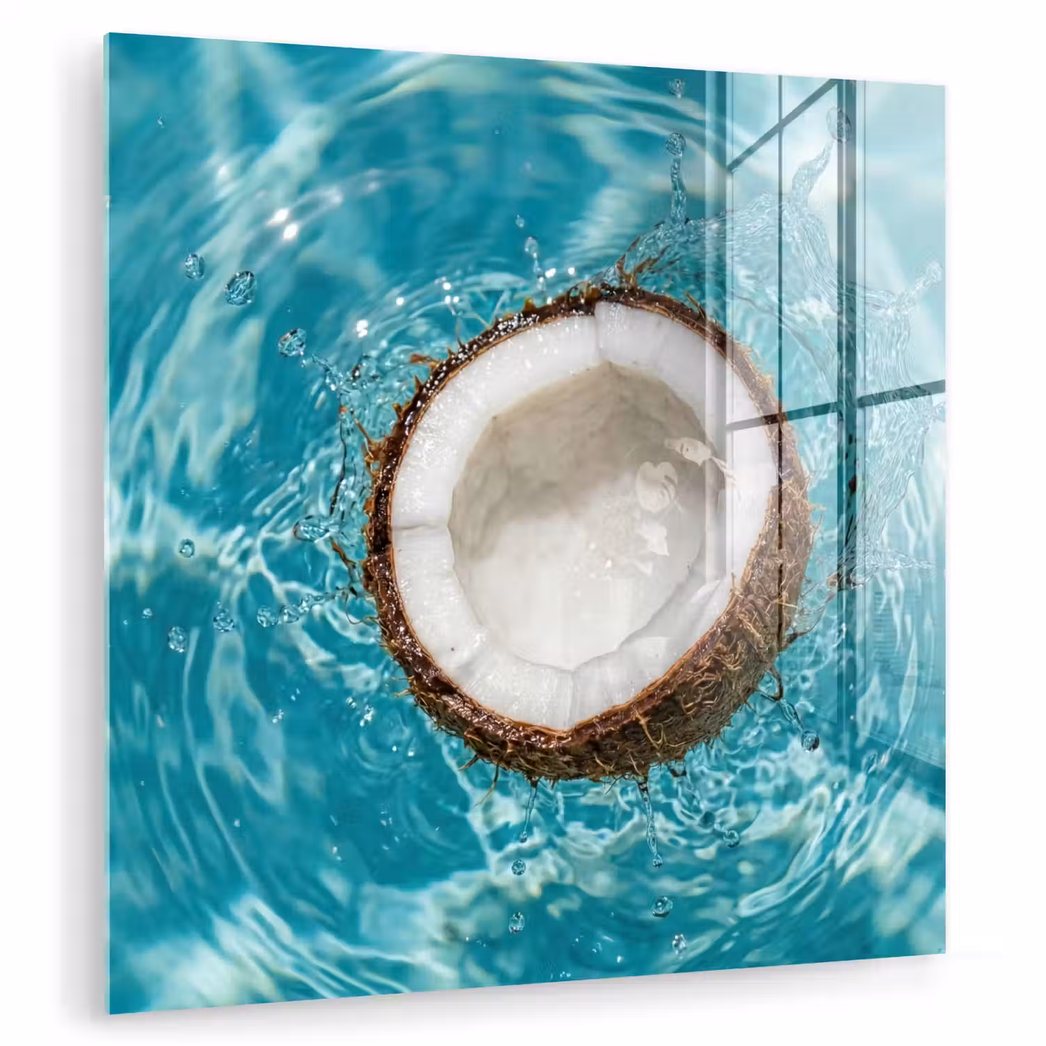 Kokosnoot - Water - Wit plexiglas 5mm klein -zzzproduct_nieuw