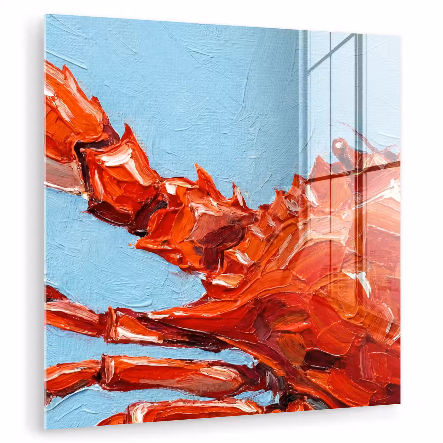 Krab - Zee - Dieren - Abstract - Rood plexiglas 5mm klein -zzzproduct_nieuw