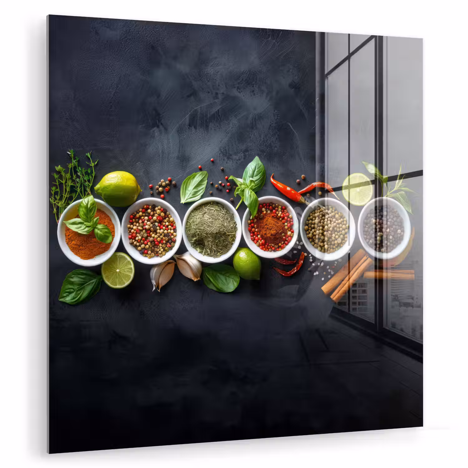 Kruiden - Specerijen - Betonlook - Stilleven plexiglas 5mm klein -zzzproduct_nieuw