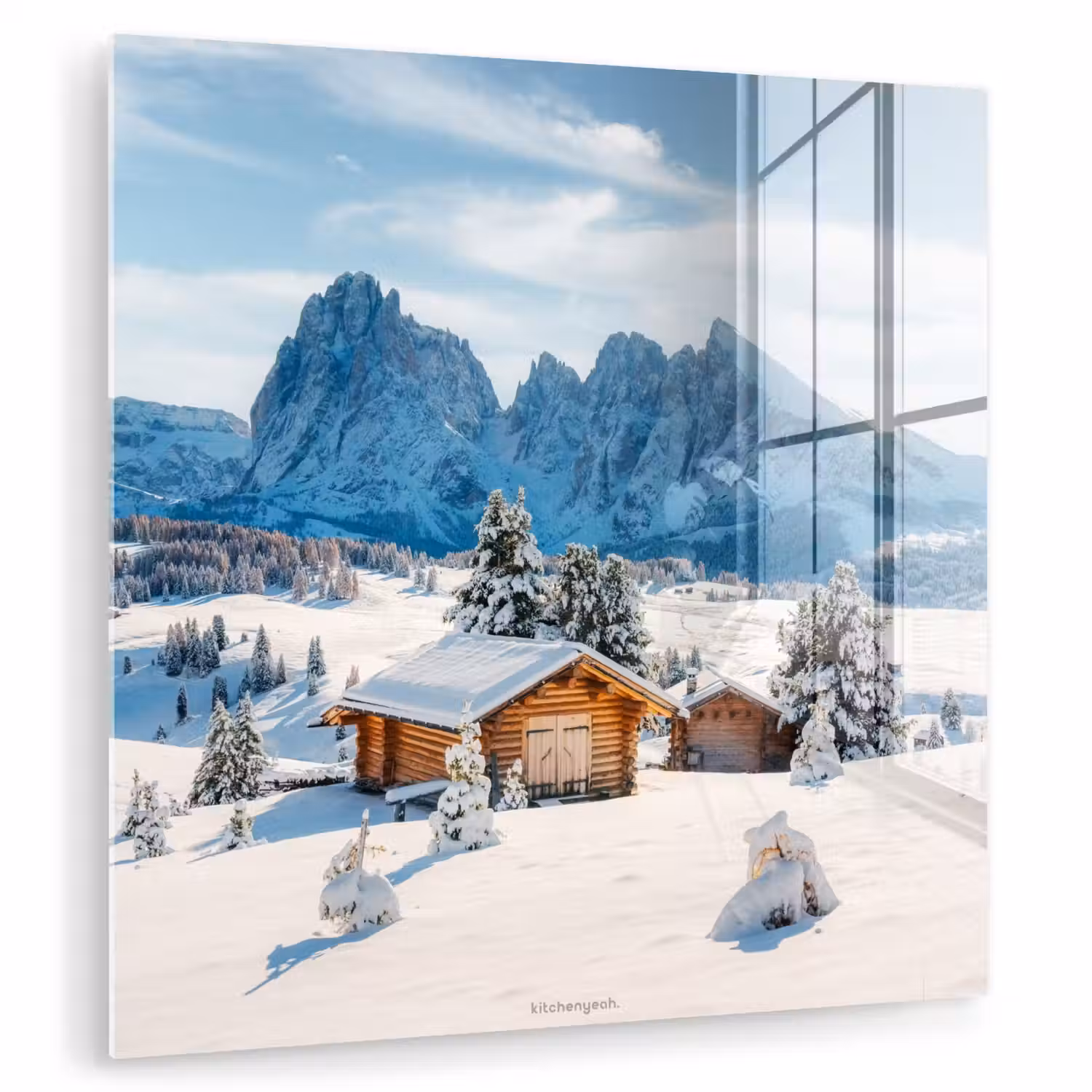 Landschap - Winter - Sneeuw plexiglas 5mm klein -zzzproduct_nieuw