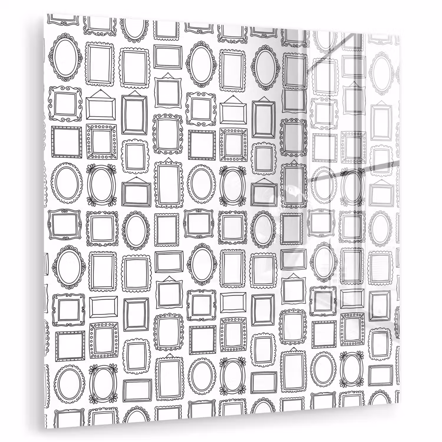 Lijsten - Patroon - Decoratie - Schets - Zwart-wit plexiglas 5mm klein -zzzproduct_nieuw