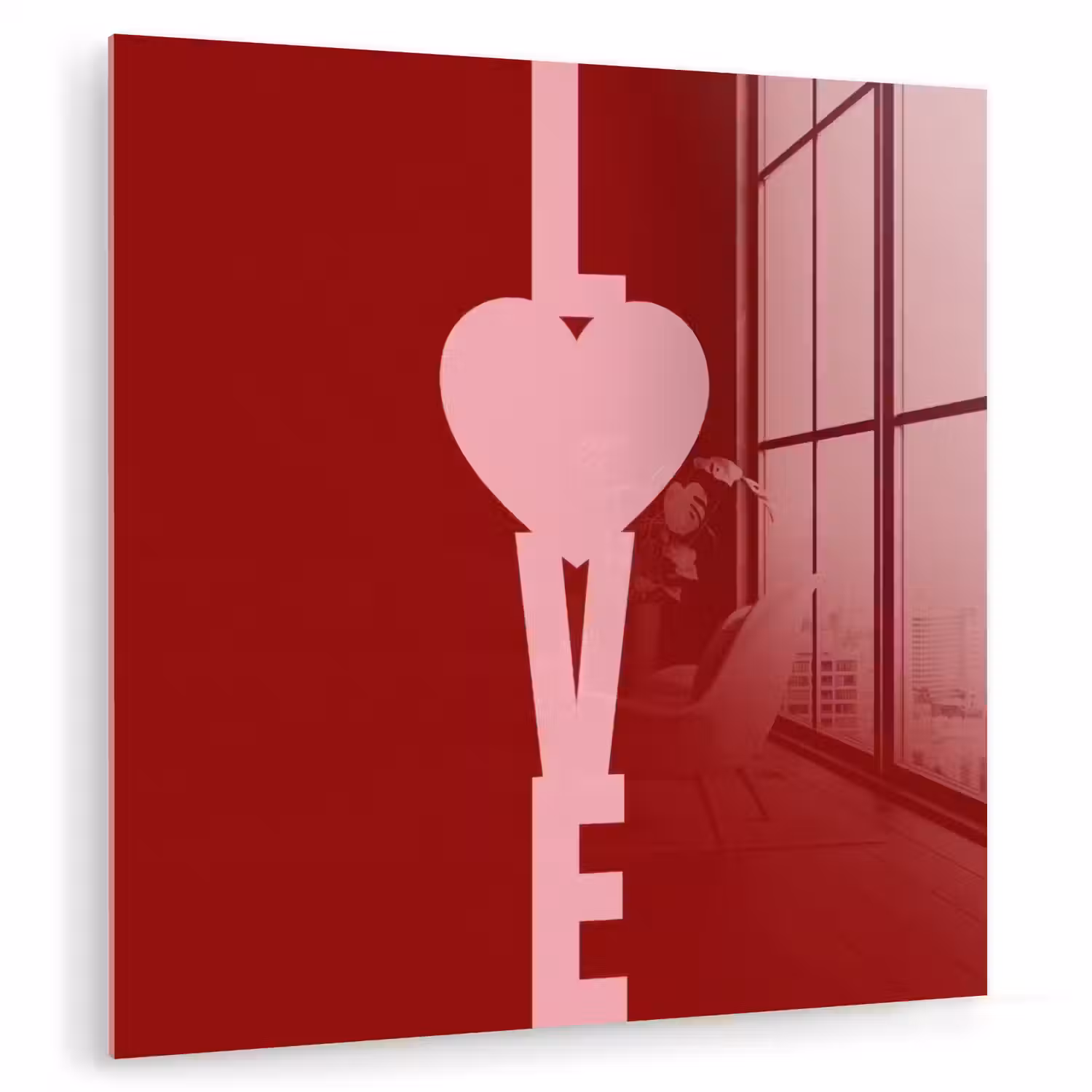Love - Hart - Rood plexiglas 5mm klein -zzzproduct_nieuw