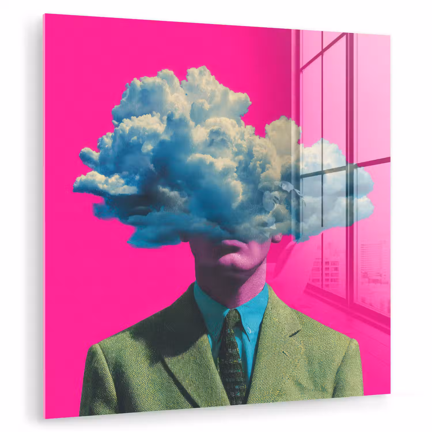 Man - Pak - Wolk - Roze plexiglas 5mm klein -zzzproduct_nieuw