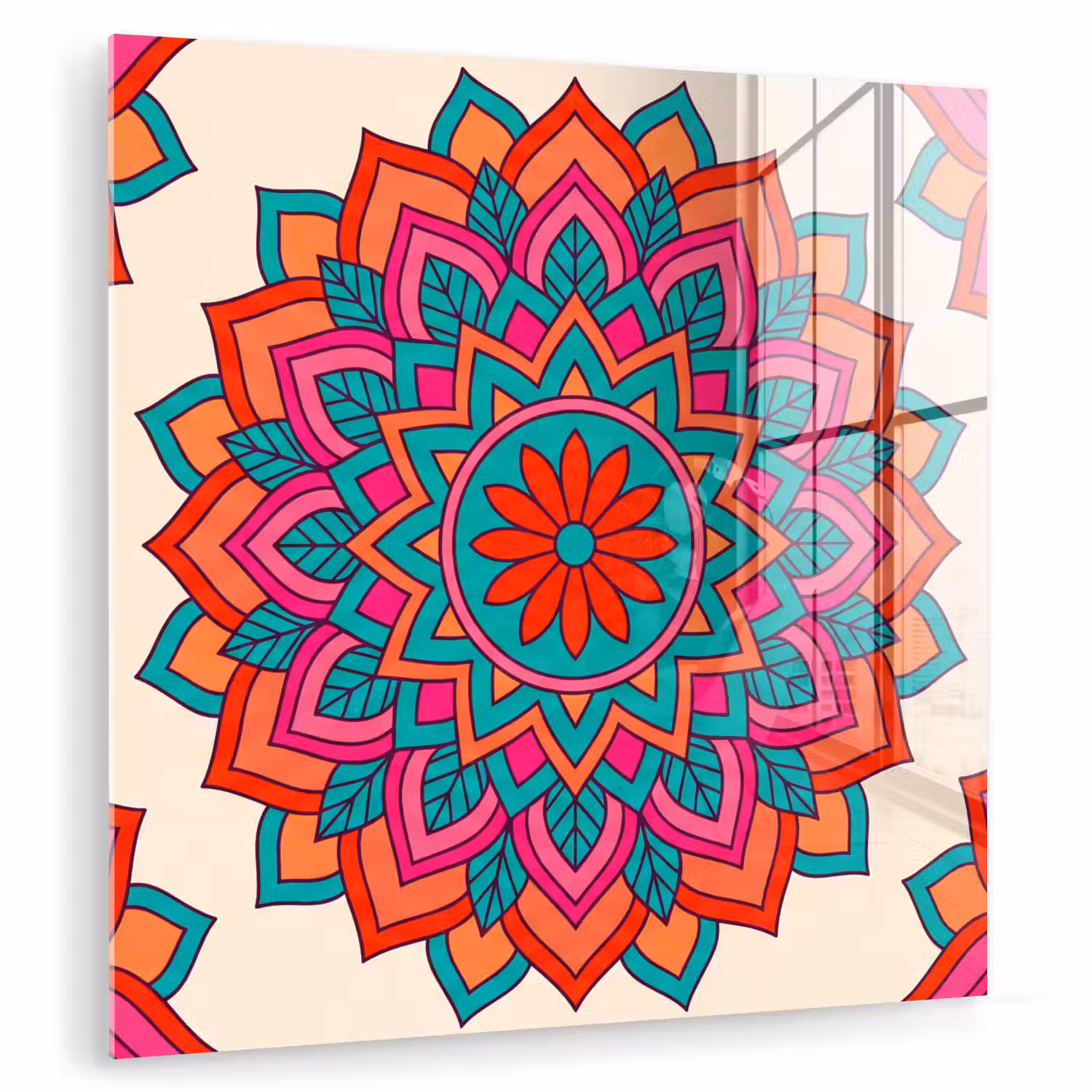 Mandala - Patroon - Abstract - Kleurrijk - Modern plexiglas 5mm klein -zzzproduct_nieuw