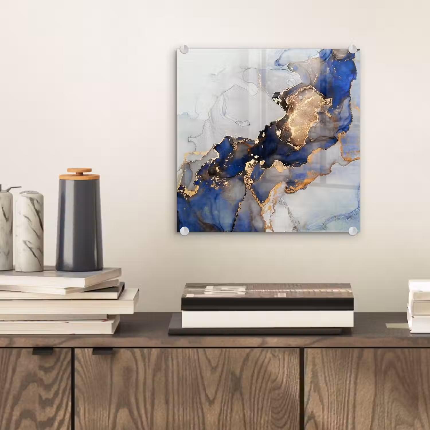 Marmer - Blauw - Goud plexiglas 5mm klein -sfeer1