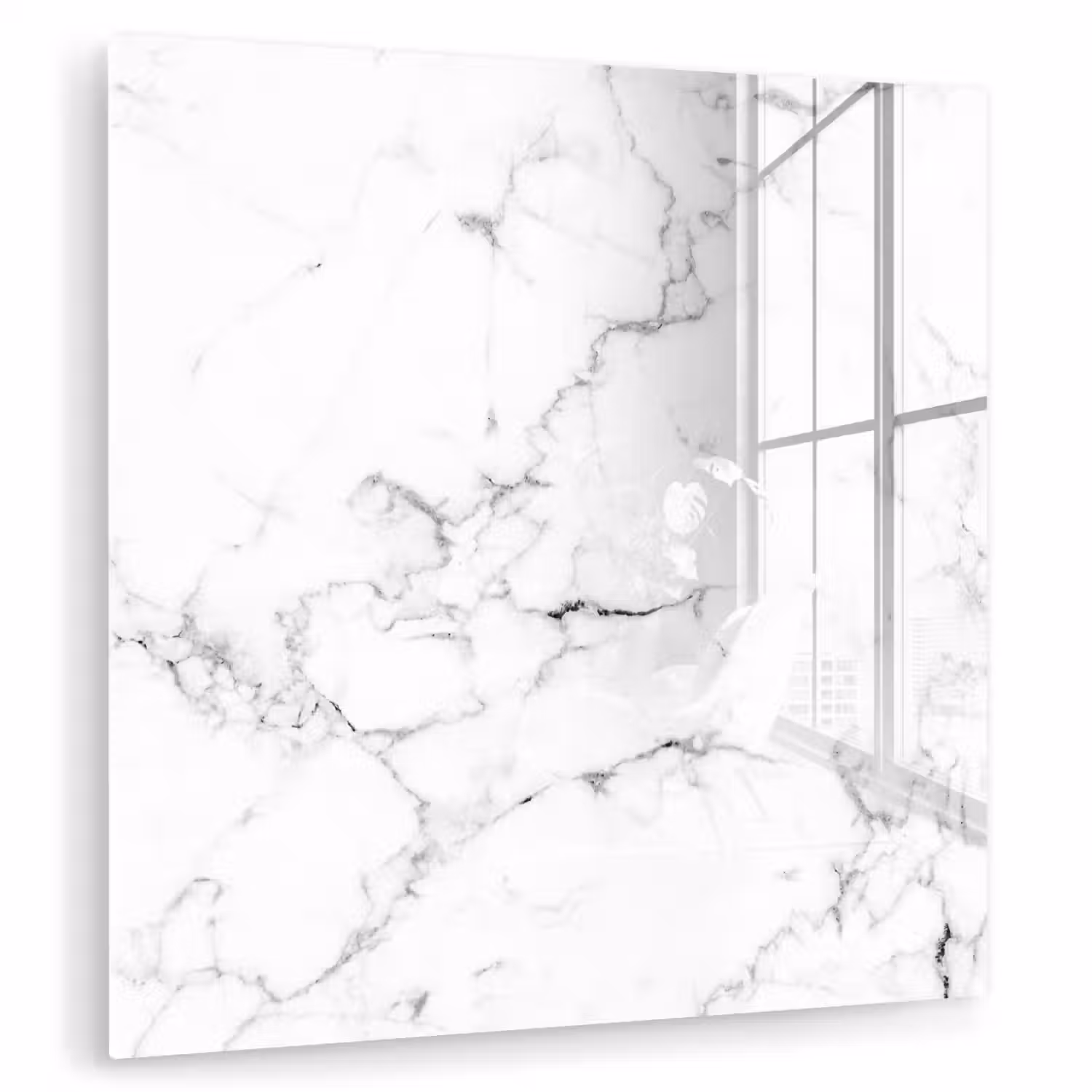 Marmer - Wit - Grijs - Luxe - Marmerlook - Structuur plexiglas 5mm klein -zzzproduct_nieuw