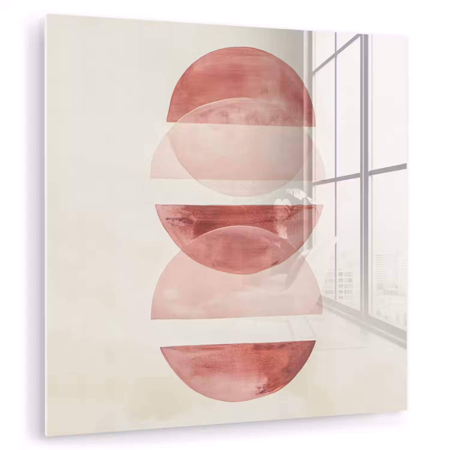 Minimalistisch - Cirkels - Roze plexiglas 5mm klein -zzzproduct_nieuw