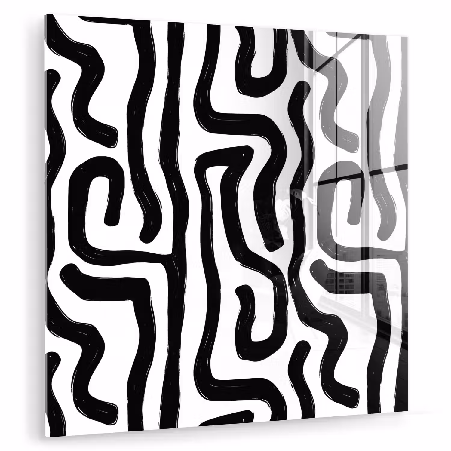 Modern - Lijnen - Zwart plexiglas 5mm klein 11 -zzzproduct_nieuw