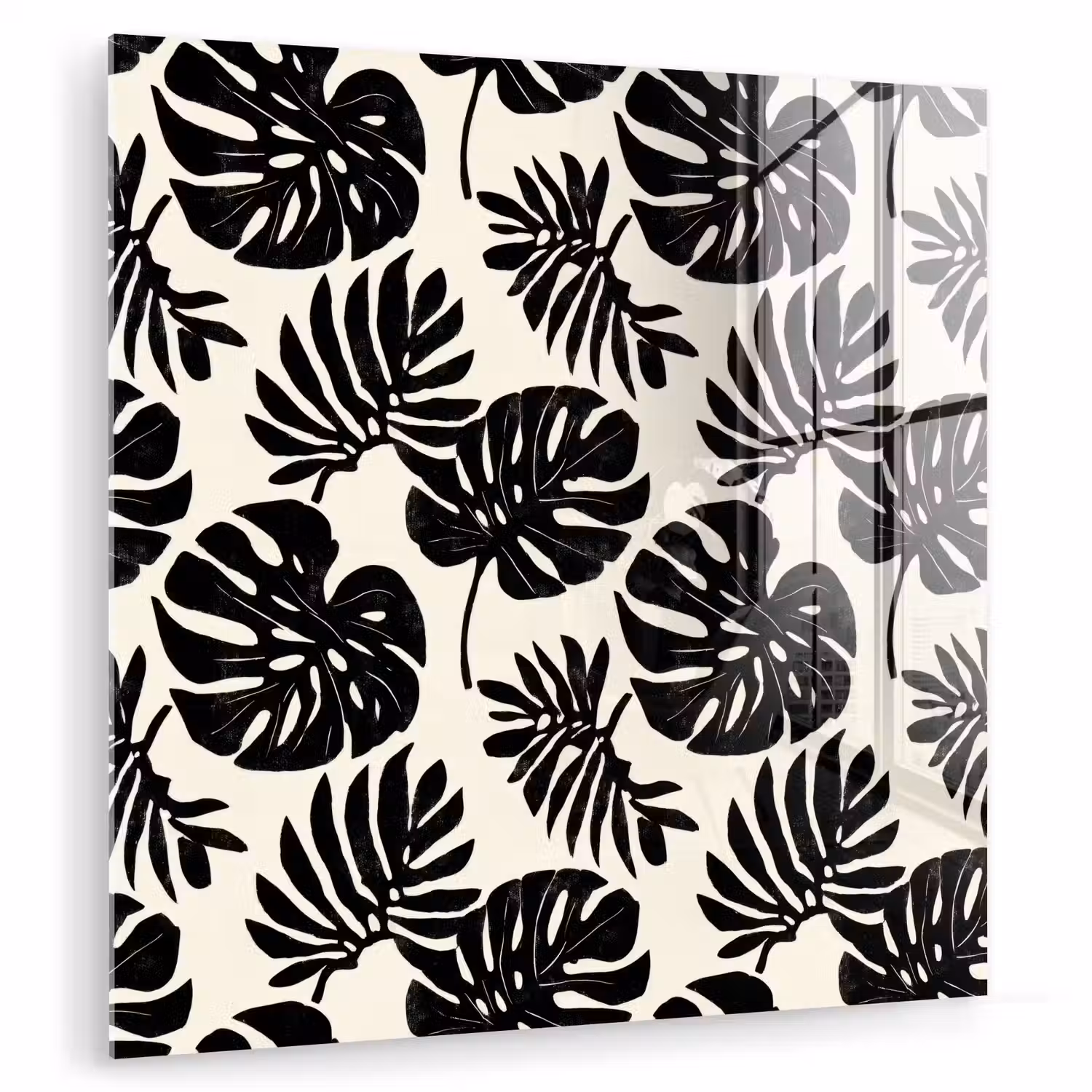 Modern - Monstera - Zwart plexiglas 5mm klein 11 -zzzproduct_nieuw