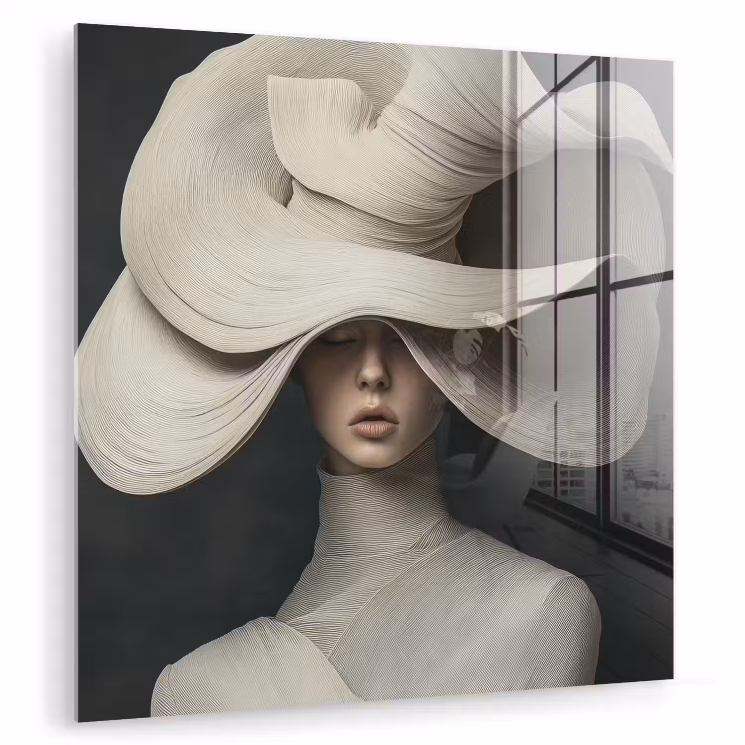 Modern - Vrouw - Hoed plexiglas 5mm klein -zzzproduct_nieuw