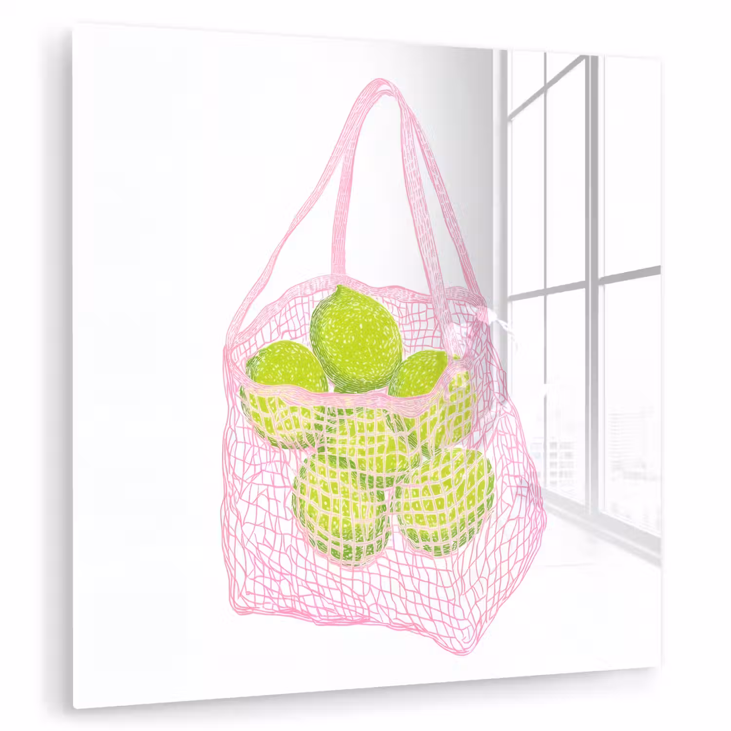 Netzakje - Roze - Illustratie - Limoenen plexiglas 5mm klein -zzzproduct_nieuw