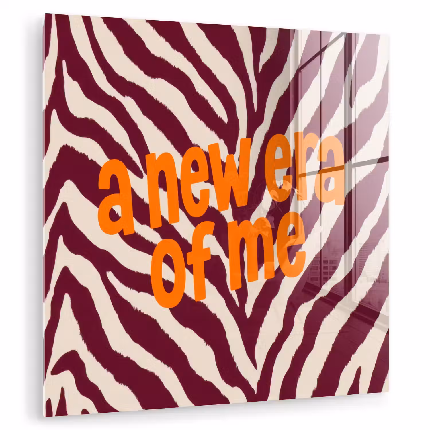 New era - Bordeaux - Zebraprint plexiglas 5mm klein -zzzproduct_nieuw