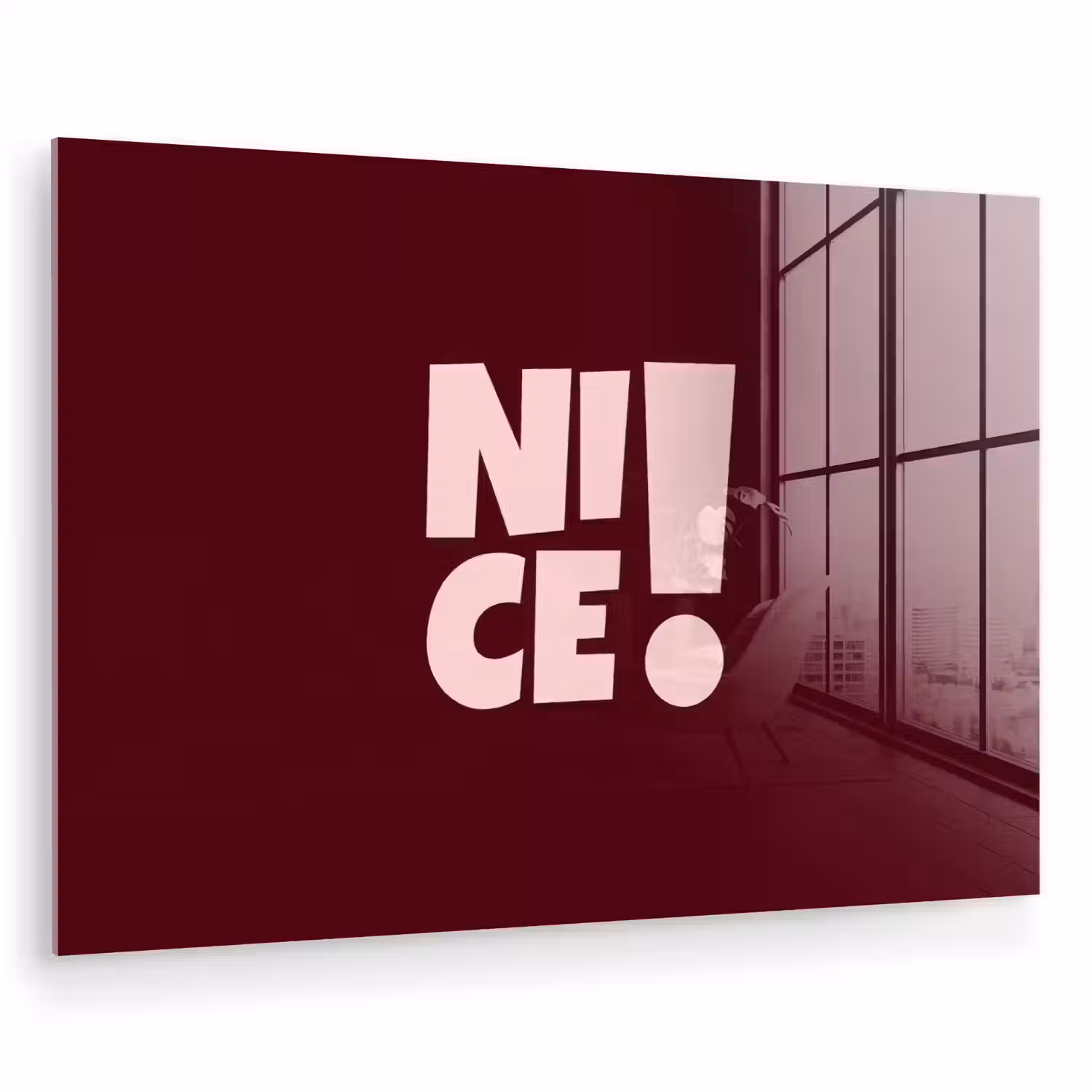 Nice - Uitroepteken - Rood plexiglas 5mm klein -zzzproduct_nieuw