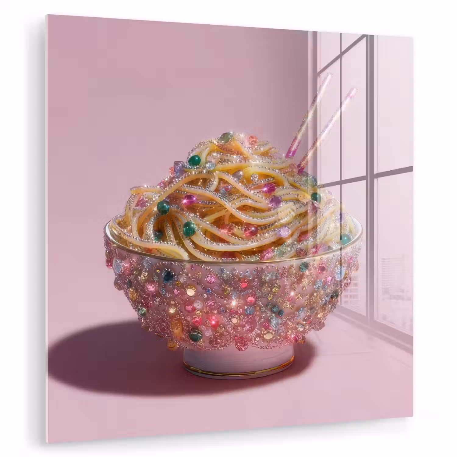 Noodles - Edelstenen - Stokjes - Roze plexiglas 5mm klein -zzzproduct_nieuw