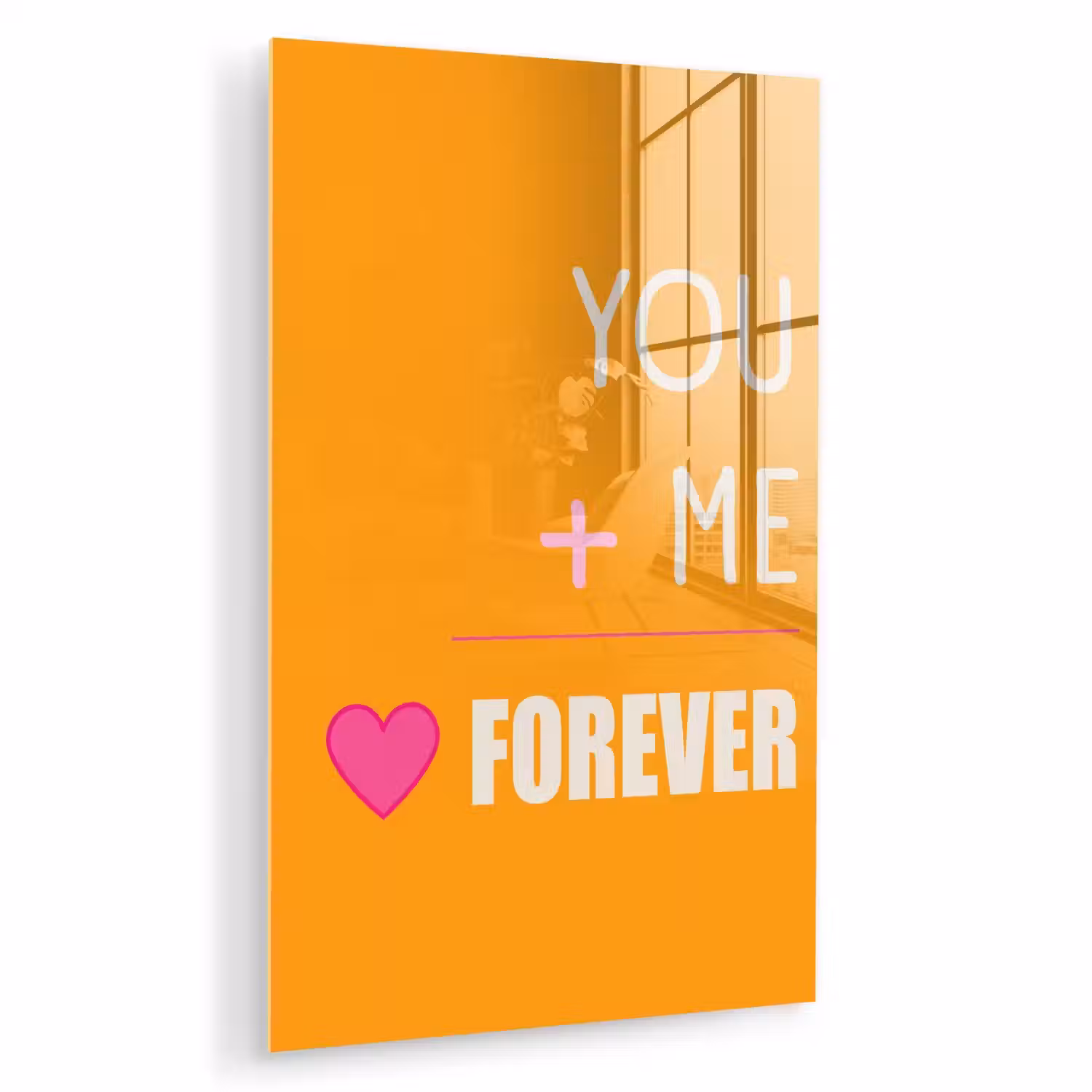 Oranje - Love - Valentijn plexiglas 5mm klein -zzzproduct_nieuw