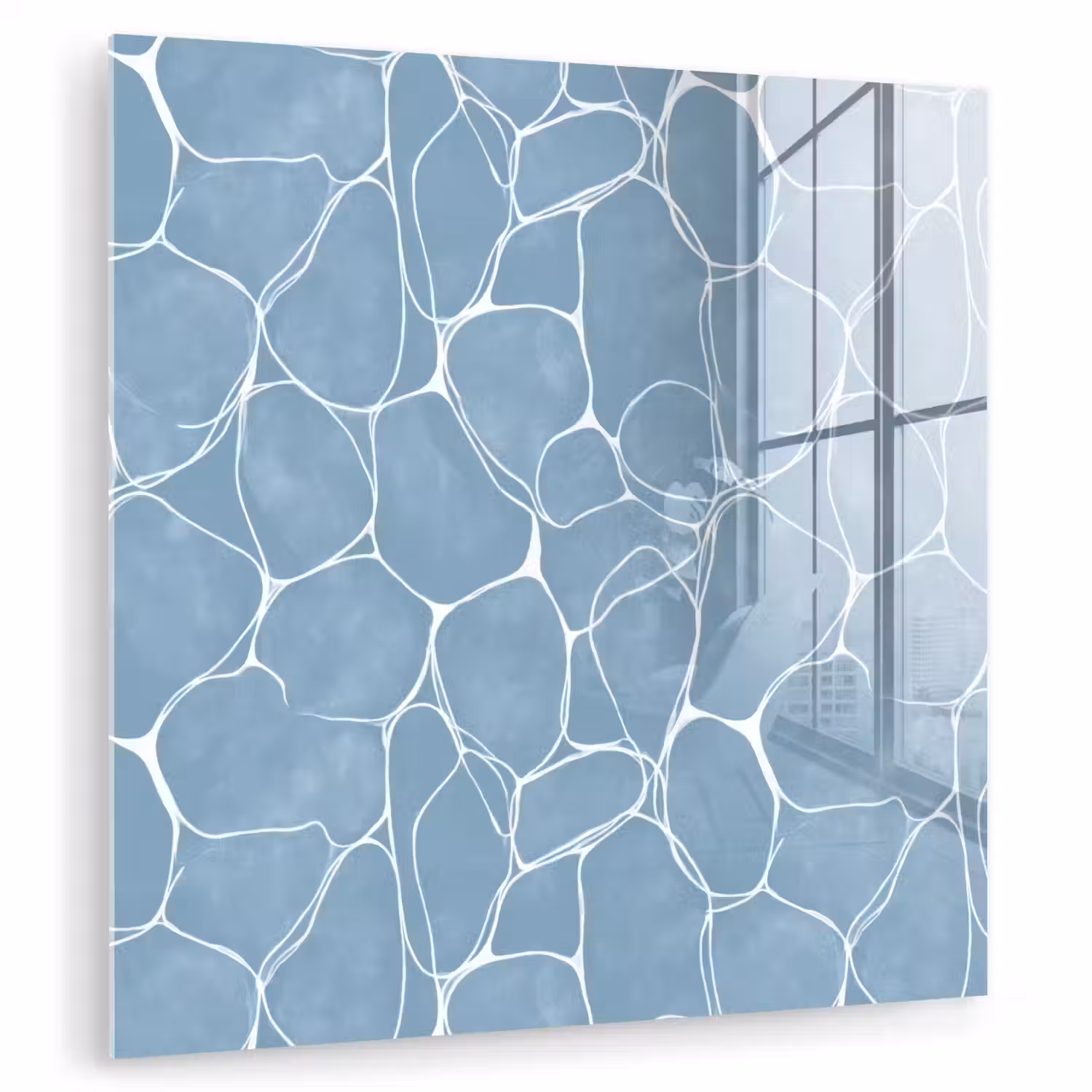 Organisch - Patroon - Blauw plexiglas 5mm klein 11 -zzzproduct_nieuw