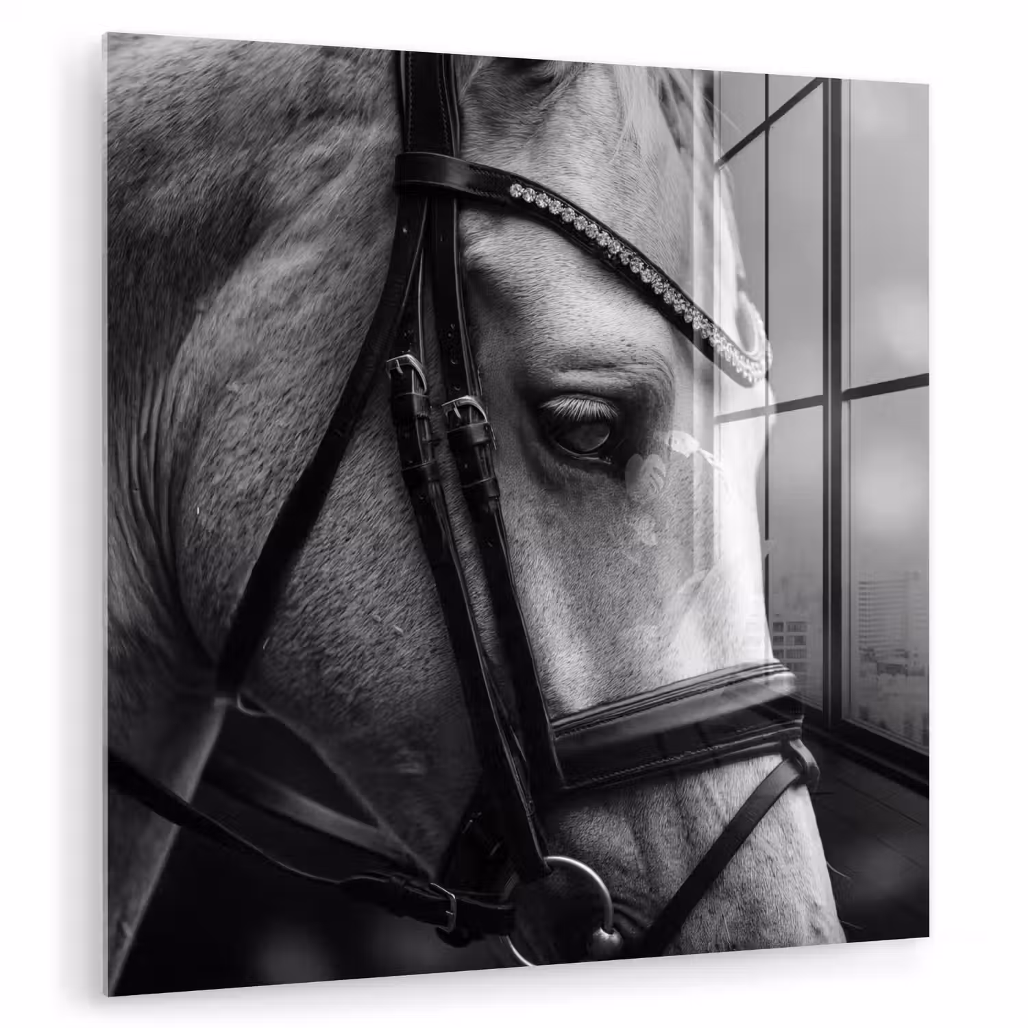 Paard - Schimmel - Portret plexiglas 5mm klein -zzzproduct_nieuw