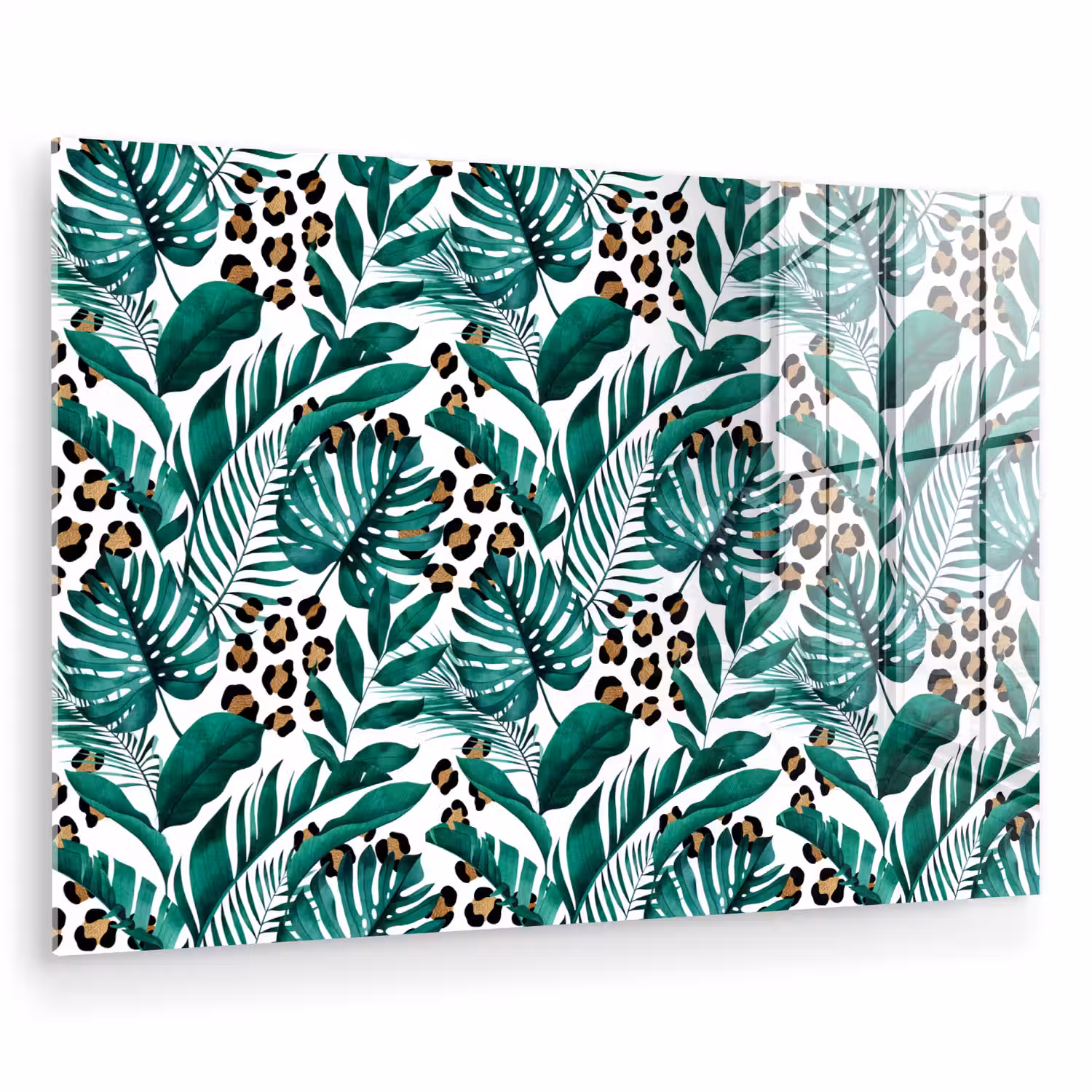 Palmblad - Panterprint - Tropical plexiglas 5mm klein -zzzproduct_nieuw