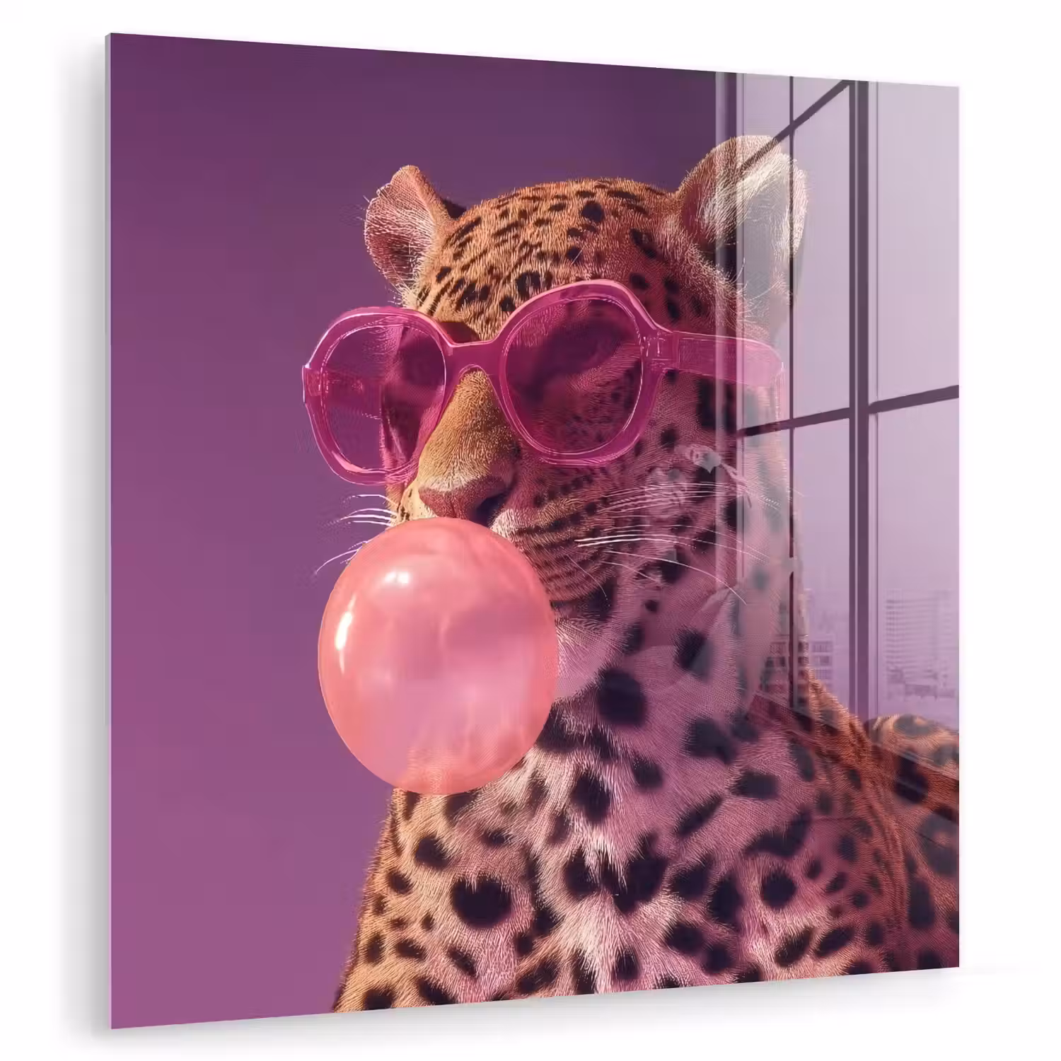 Panter - Zonnebril - Kauwgombel - Roze plexiglas 5mm klein -zzzproduct_nieuw