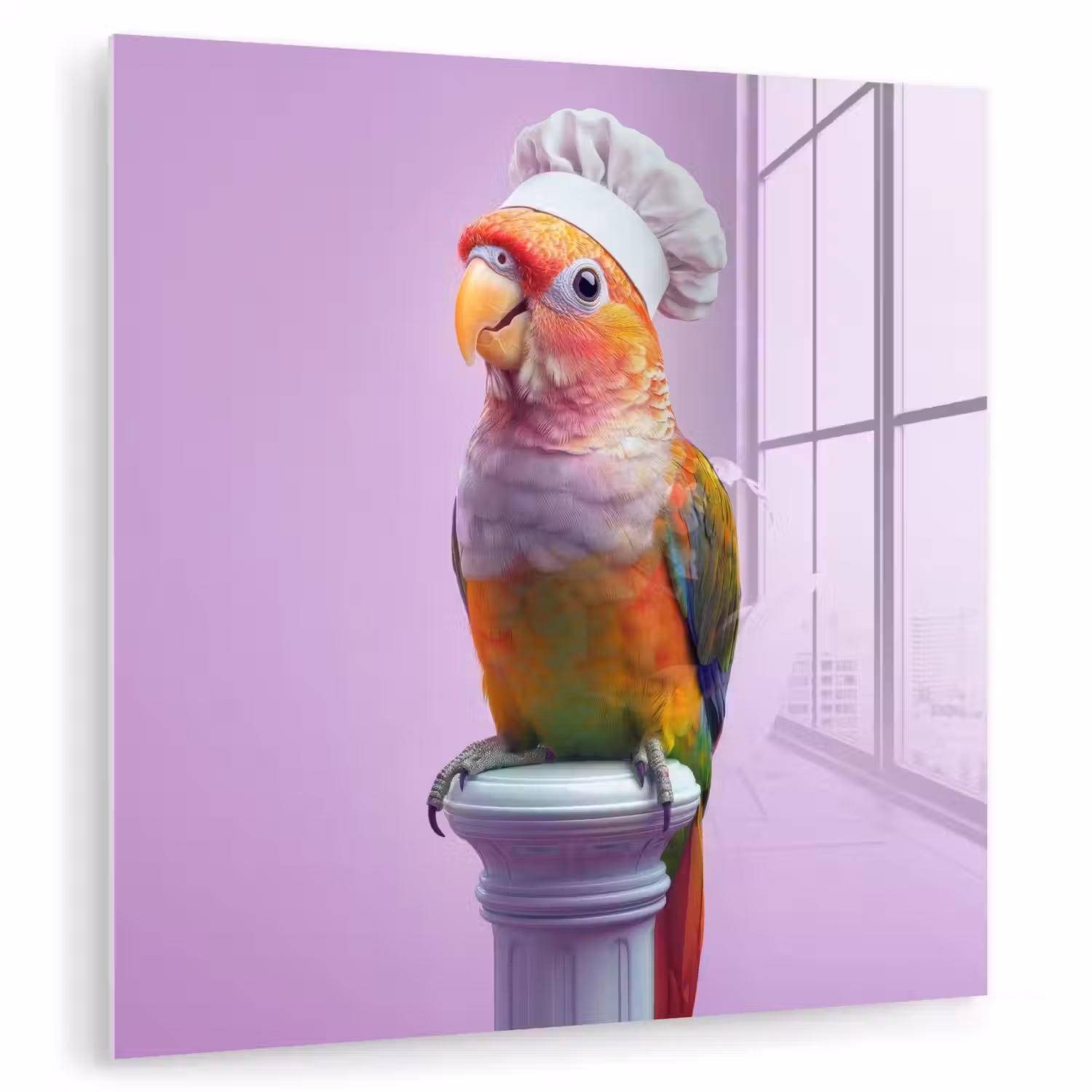Papegaai - Koksmuts - Pilaar - Vogel plexiglas 5mm klein -zzzproduct_nieuw