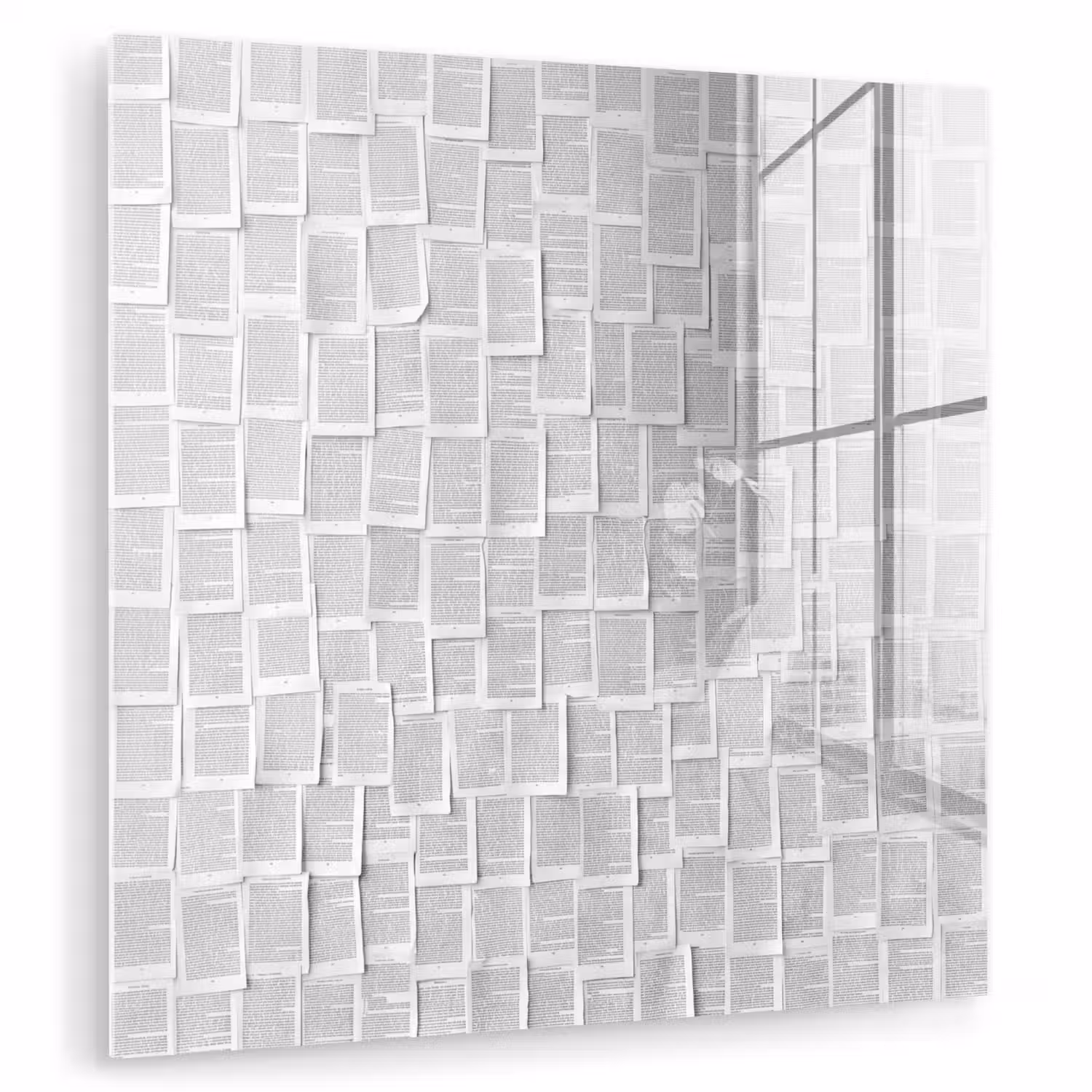 Papier - Overlappend - Textuur - Modern - Wit plexiglas 5mm klein -zzzproduct_nieuw