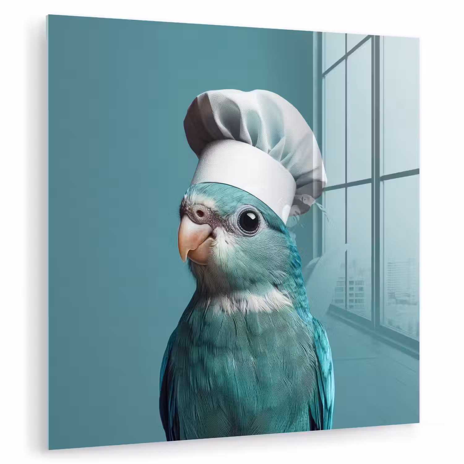 Parkiet - Vogel - Koksmuts - Cute plexiglas 5mm klein -zzzproduct_nieuw