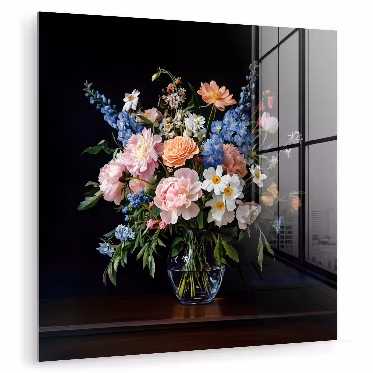 Pastel - Bloemen - Glazen - Vaas plexiglas 5mm klein -zzzproduct_nieuw