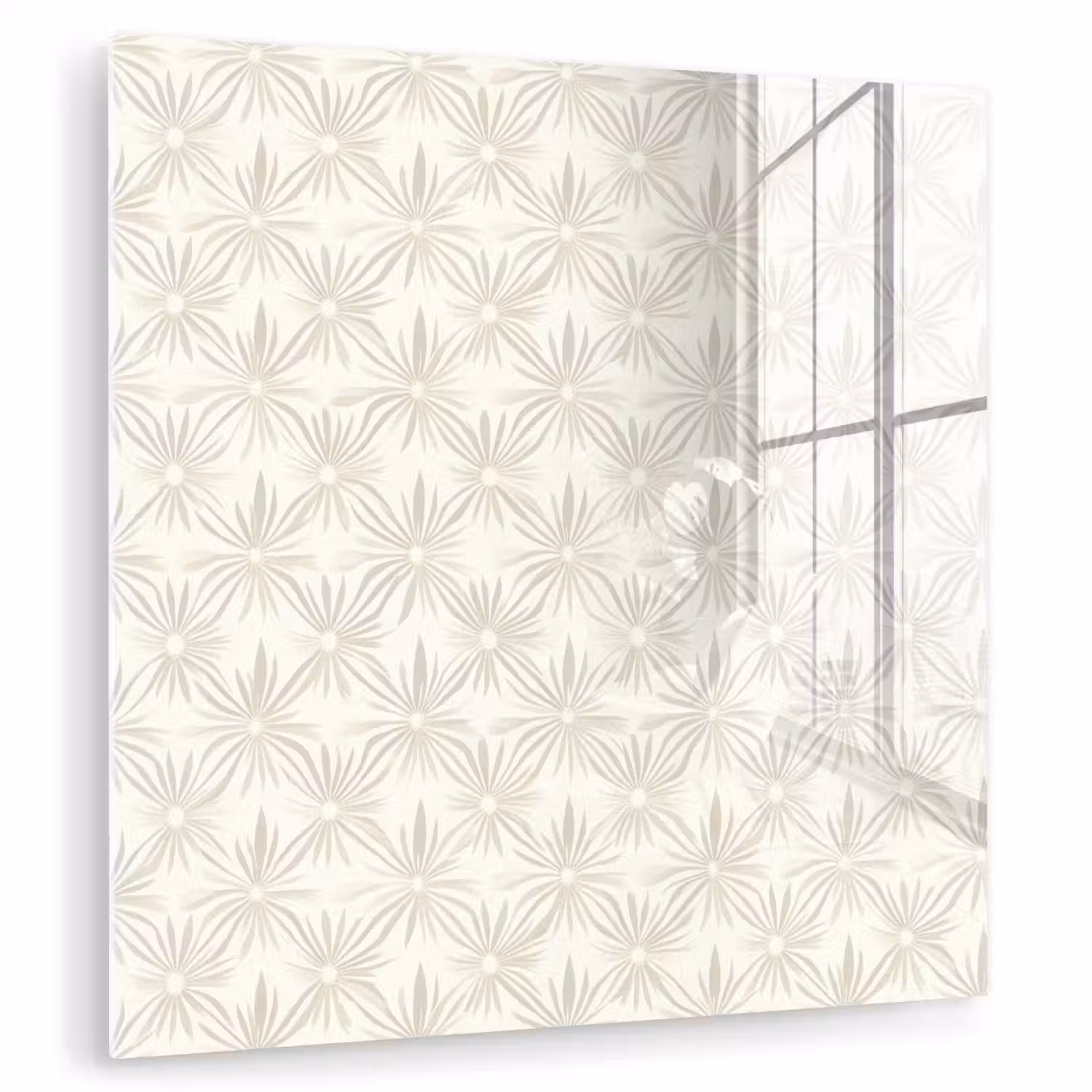 Patroon - Bloemen - Beige plexiglas 5mm klein 11 -zzzproduct_nieuw