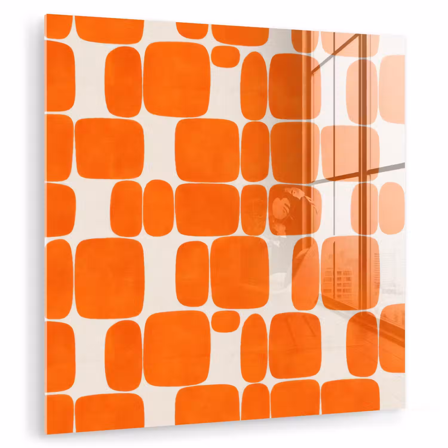 Patroon - Retro - Oranje plexiglas 5mm klein 11 -zzzproduct_nieuw