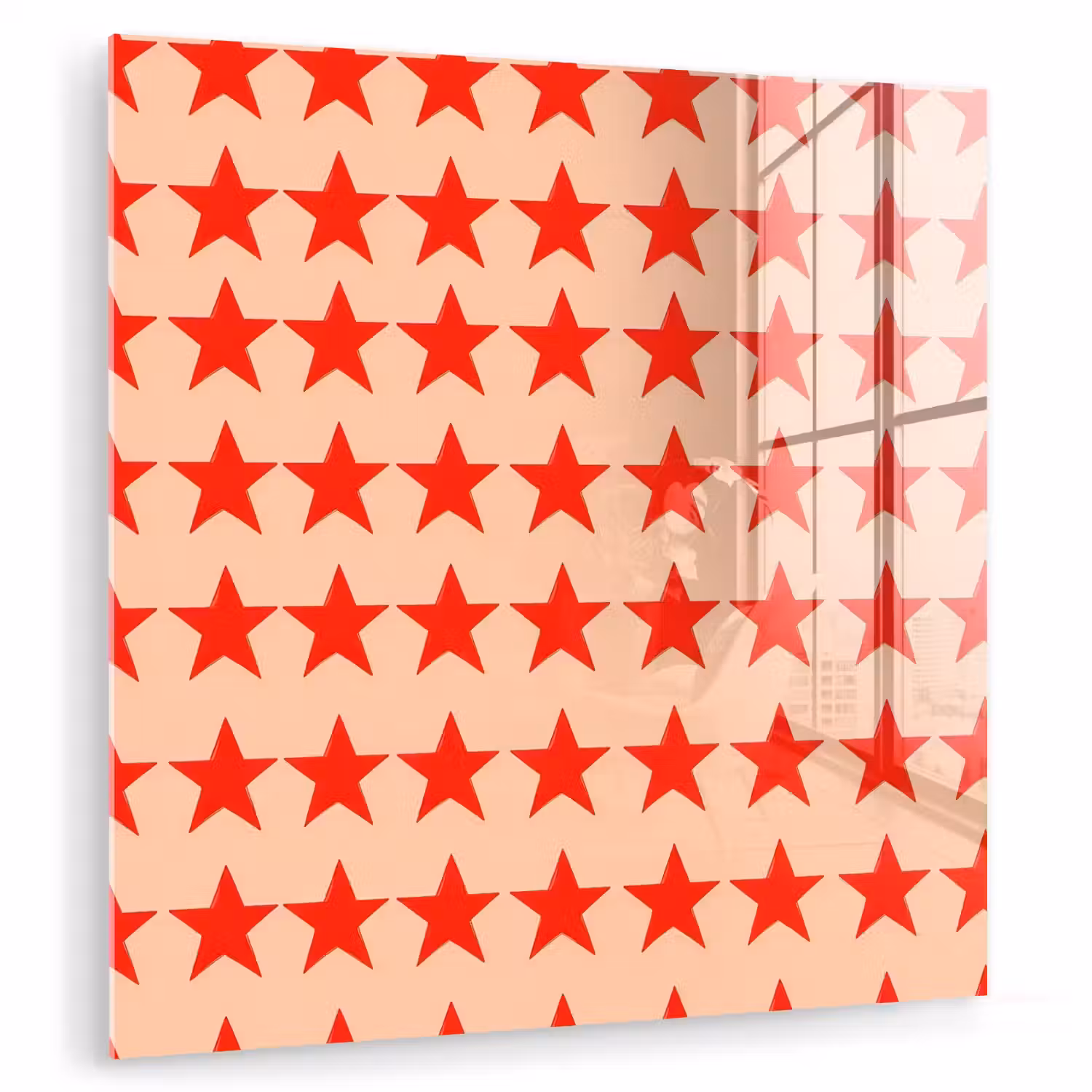Patroon - Sterren - Rood plexiglas 5mm klein 11 -zzzproduct_nieuw