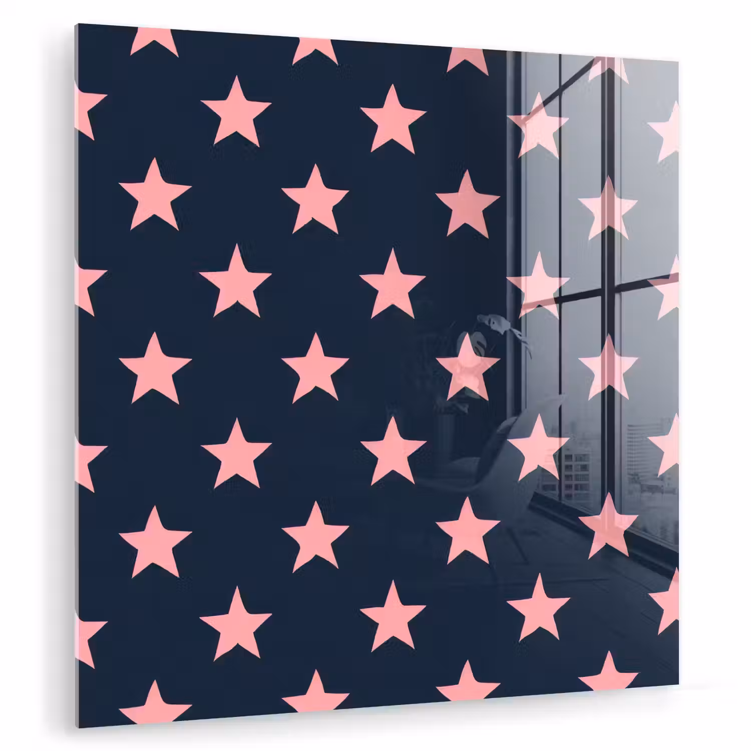 Patroon - Sterren - Roze plexiglas 5mm klein 11 -zzzproduct_nieuw