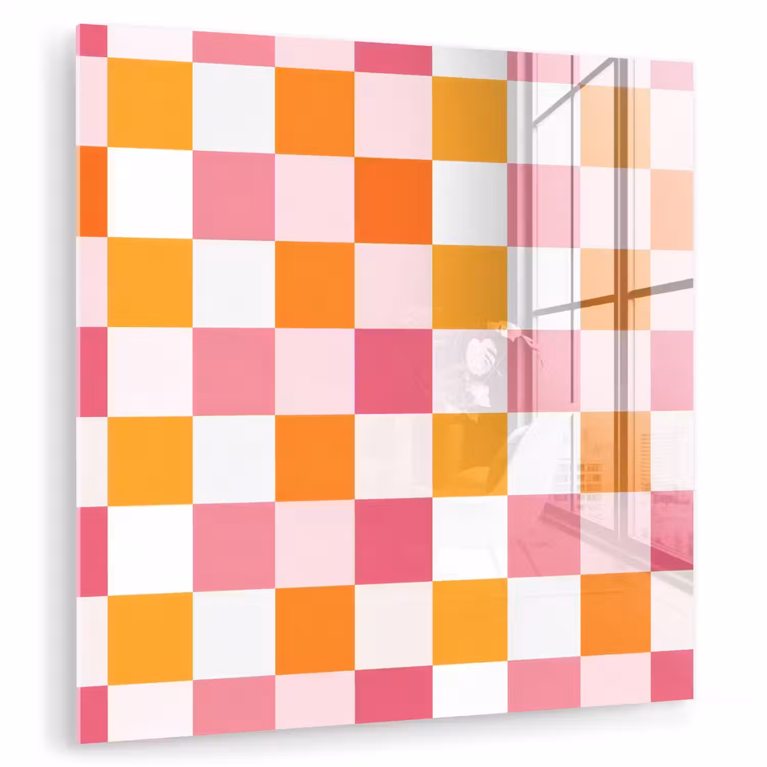 Patroon - Vierkant - Roze plexiglas 5mm klein 11 -zzzproduct_nieuw