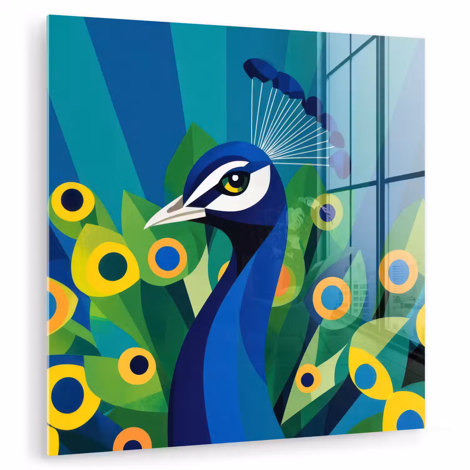Pauw - Cirkels - Blauw plexiglas 5mm klein -zzzproduct_nieuw