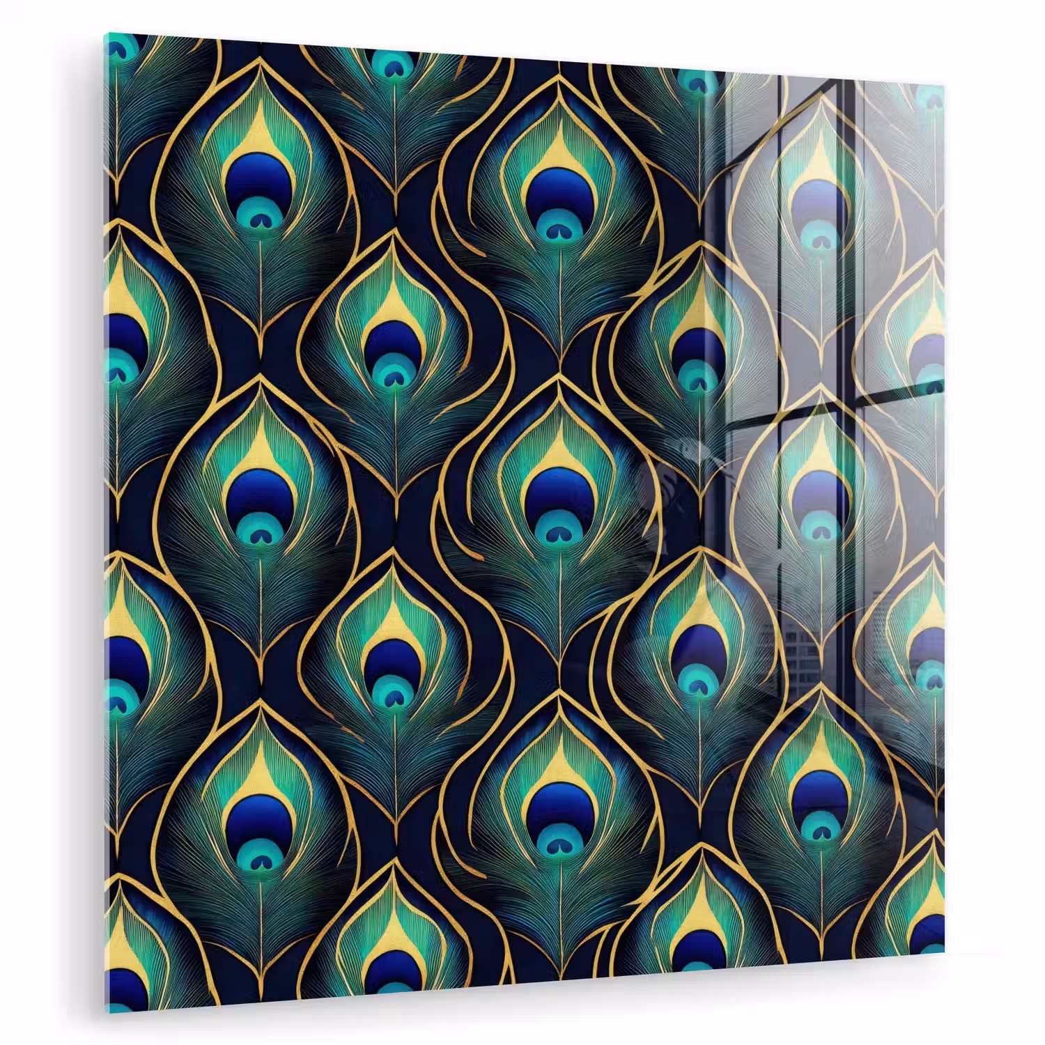 Pauw - Veren - Groen plexiglas 5mm klein 11 -zzzproduct_nieuw