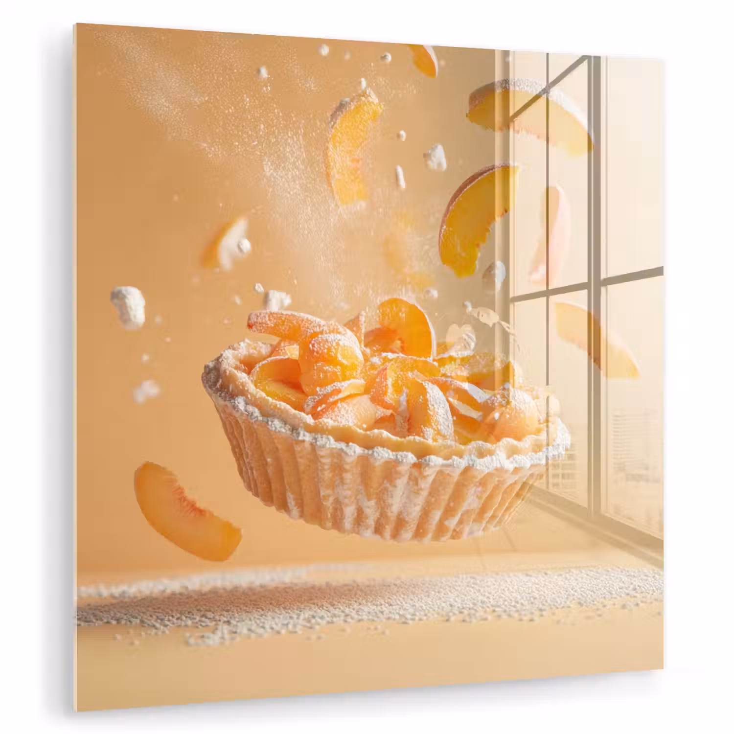 Peach - Eten - Taart - Oranje plexiglas 5mm klein -zzzproduct_nieuw